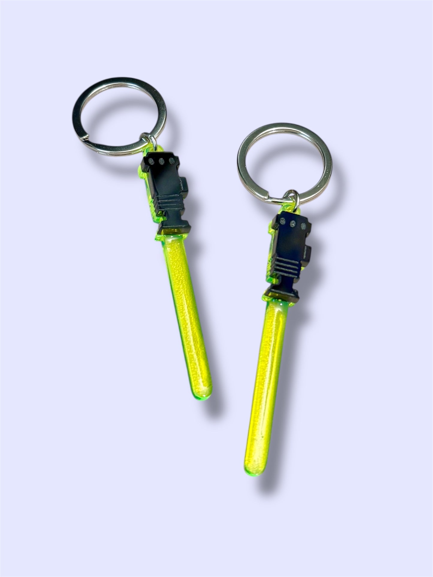Neon Yellow Lightsaber Keychain