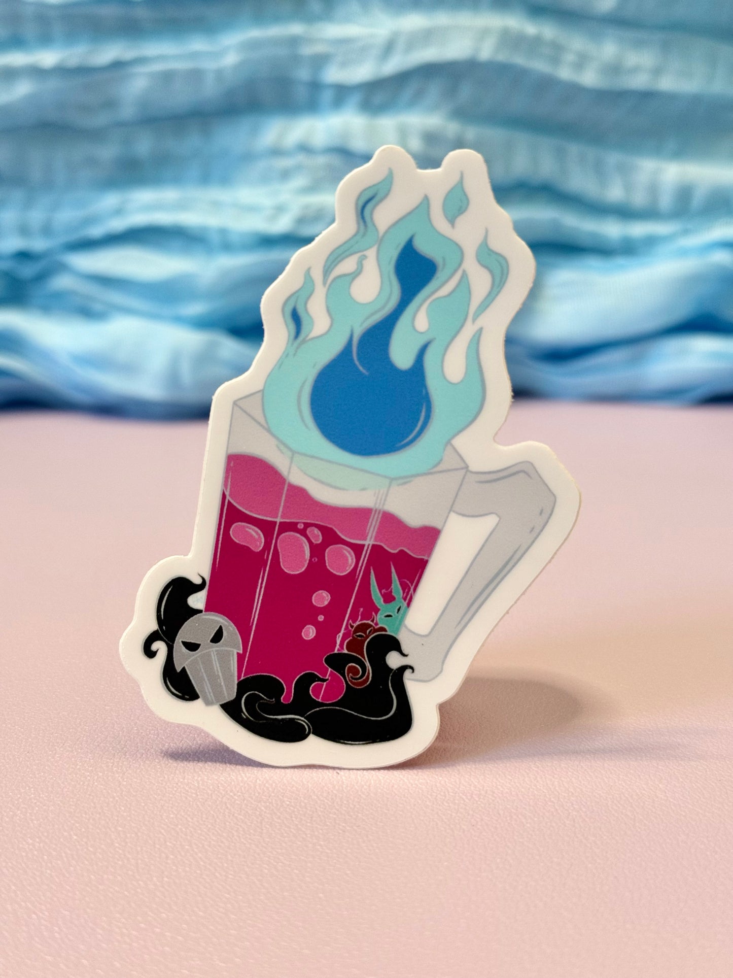 Underworld Villain Spooky Mug Sticker