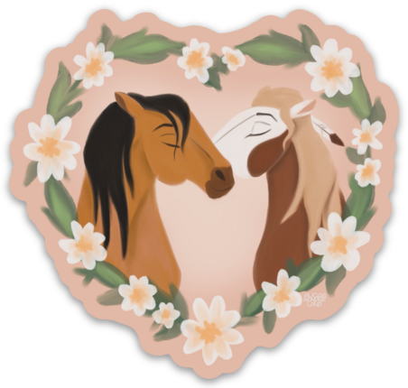 Galloping Hearts Vinyl Sticker