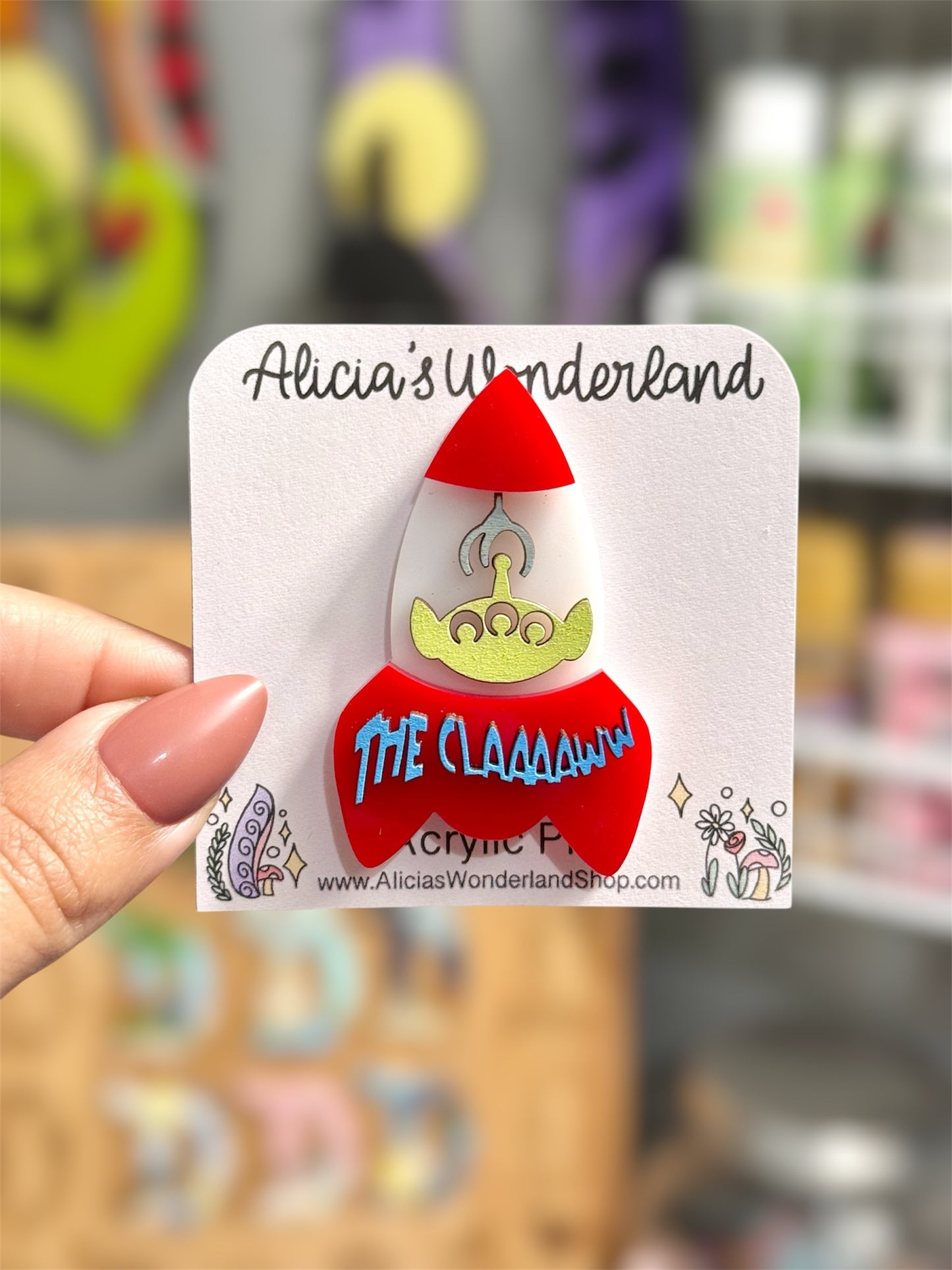 The Claw Acrylic Pin or Magnet