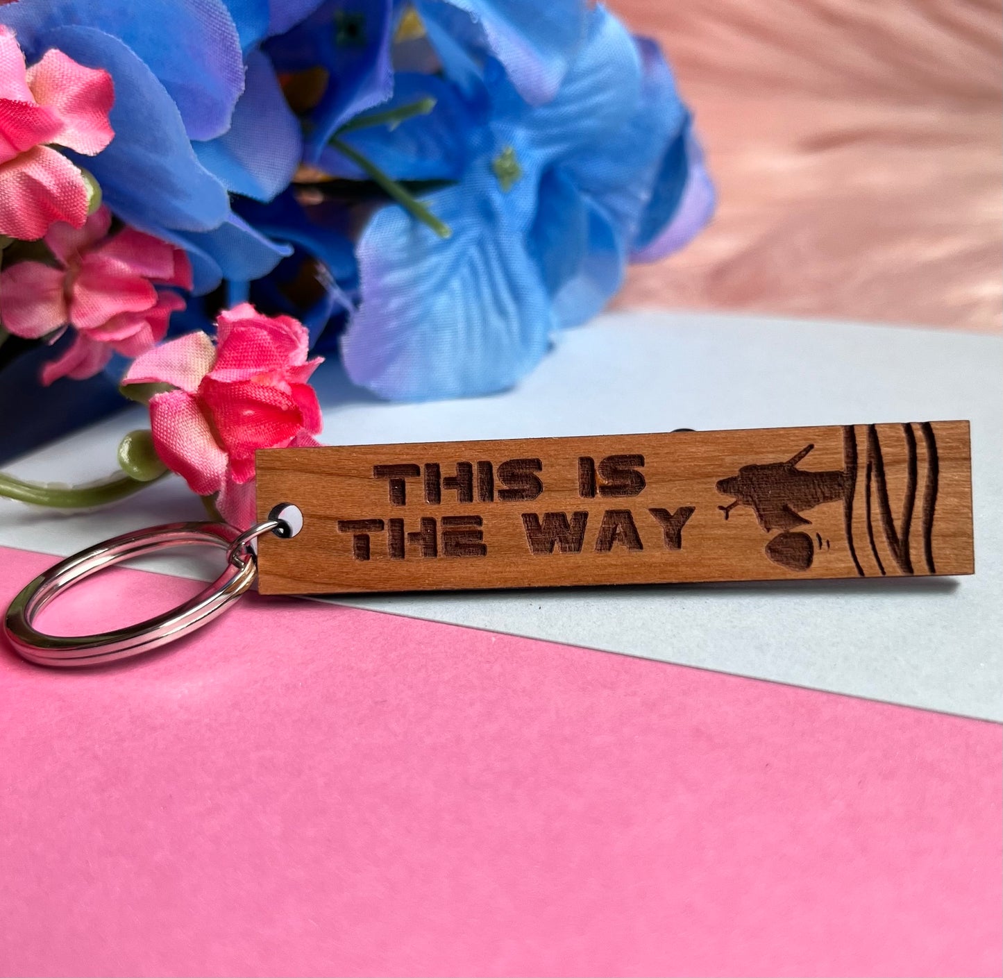 The Way Wood Keychain