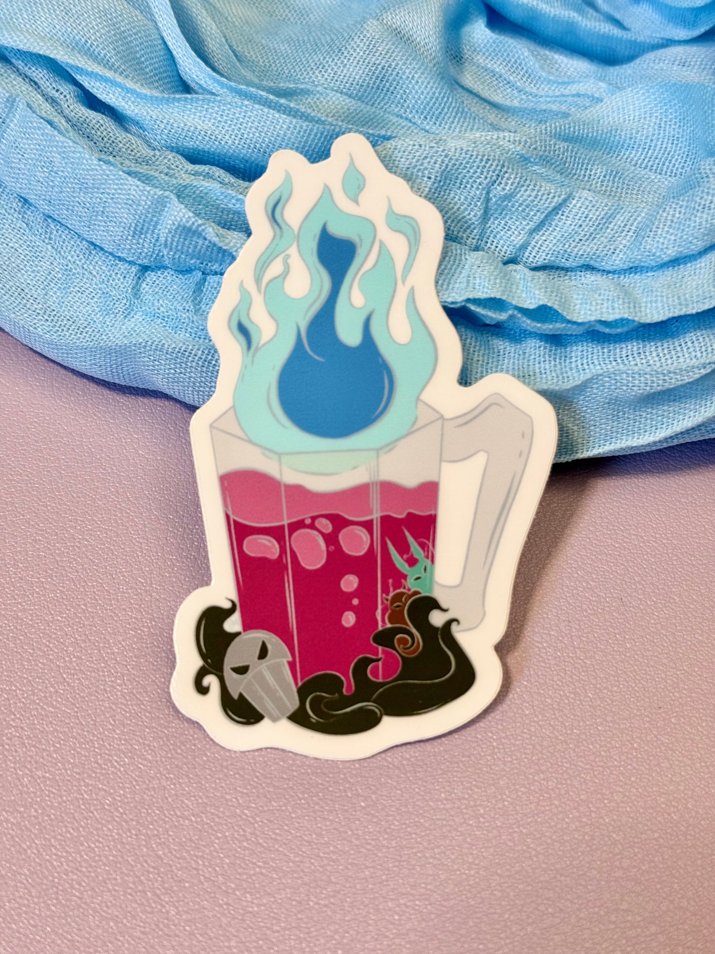 Underworld Villain Spooky Mug Sticker