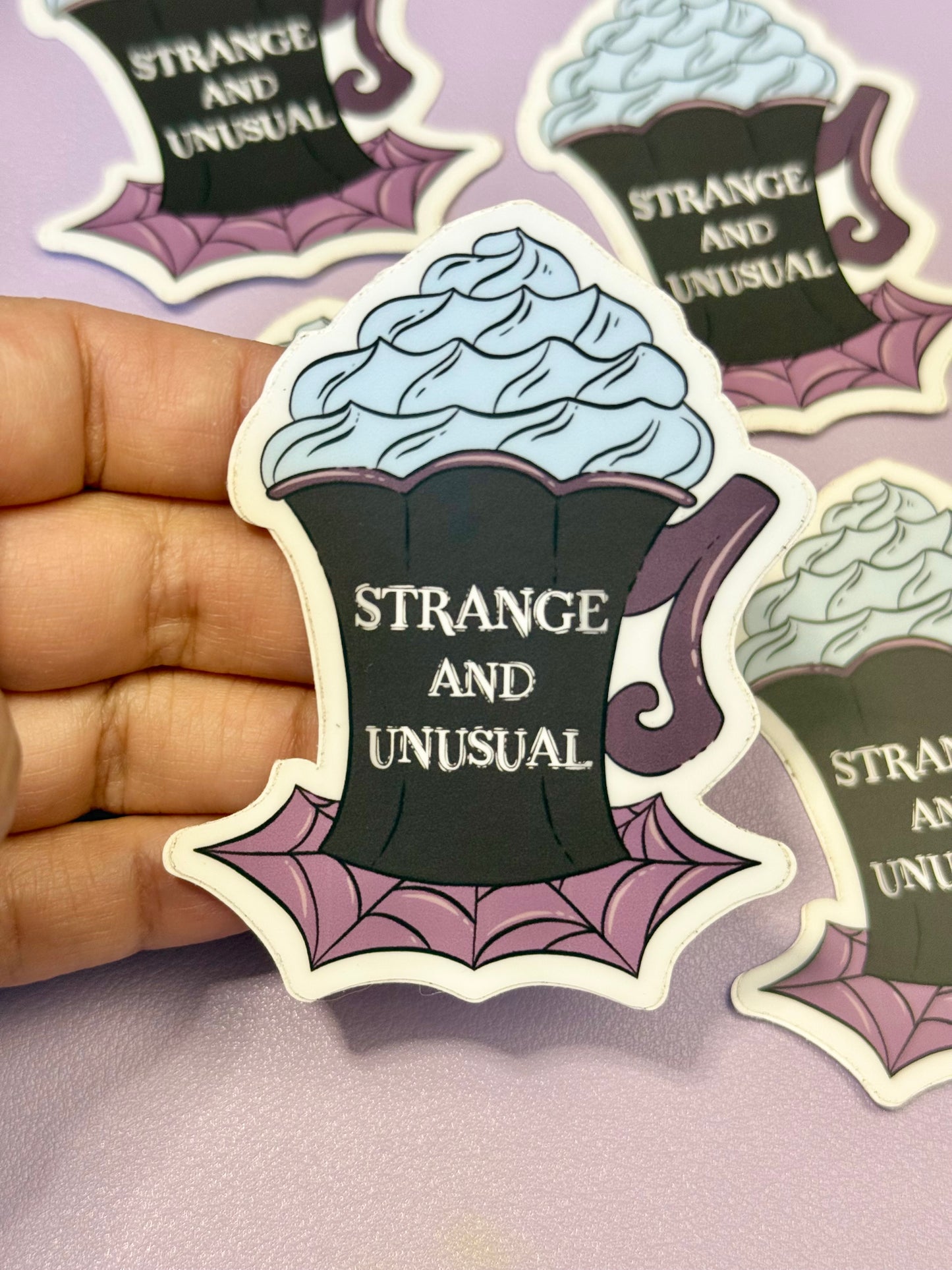 Strange & Unusual Spooky Mug Vinyl Sticker