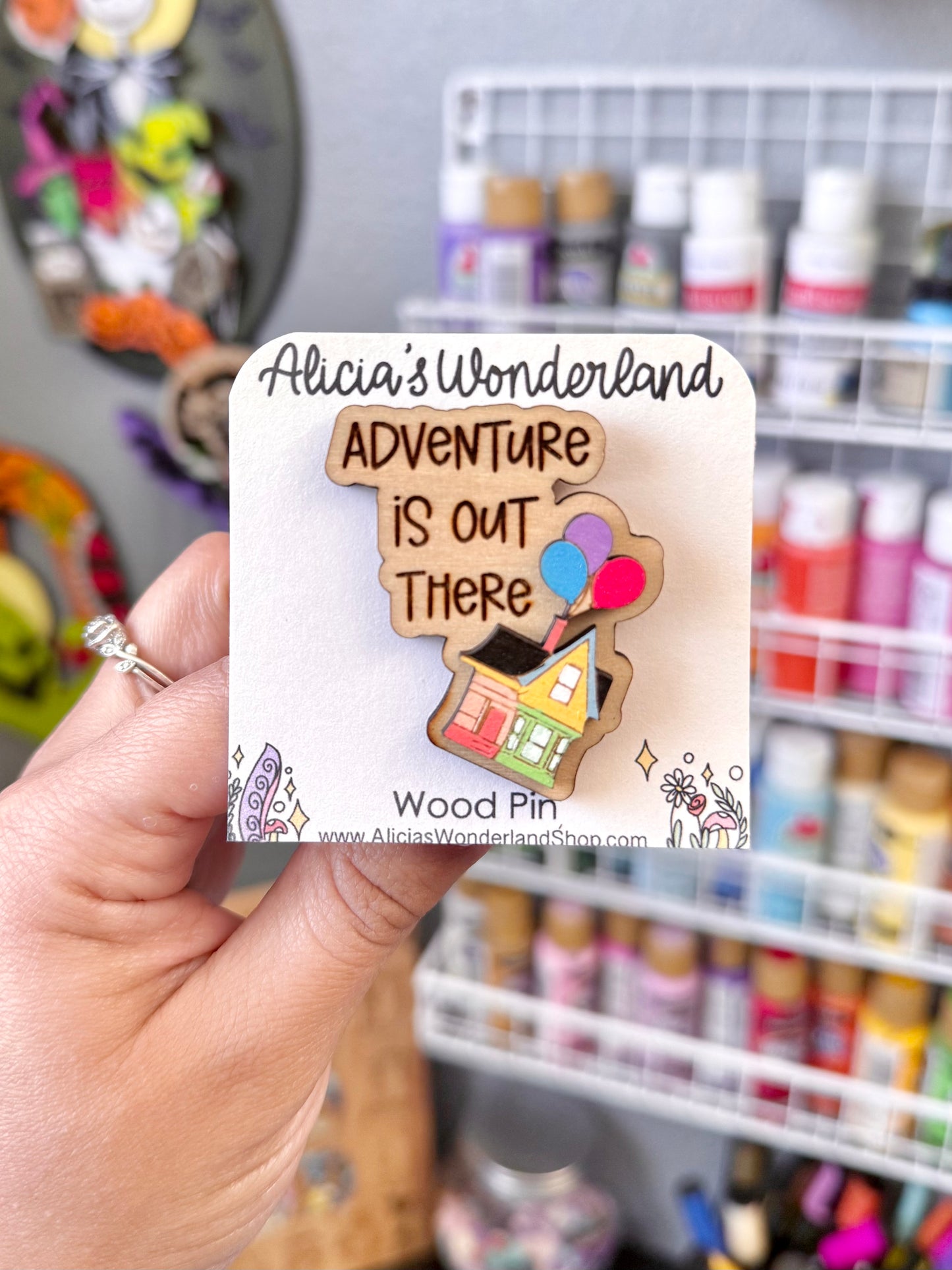 Adventure is out There Wood Pin or Magnet