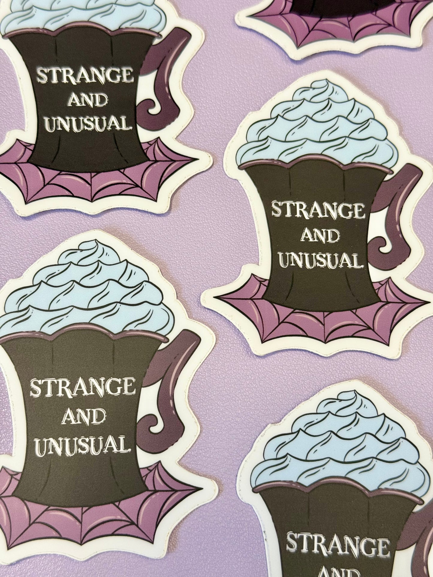 Strange & Unusual Spooky Mug Vinyl Sticker