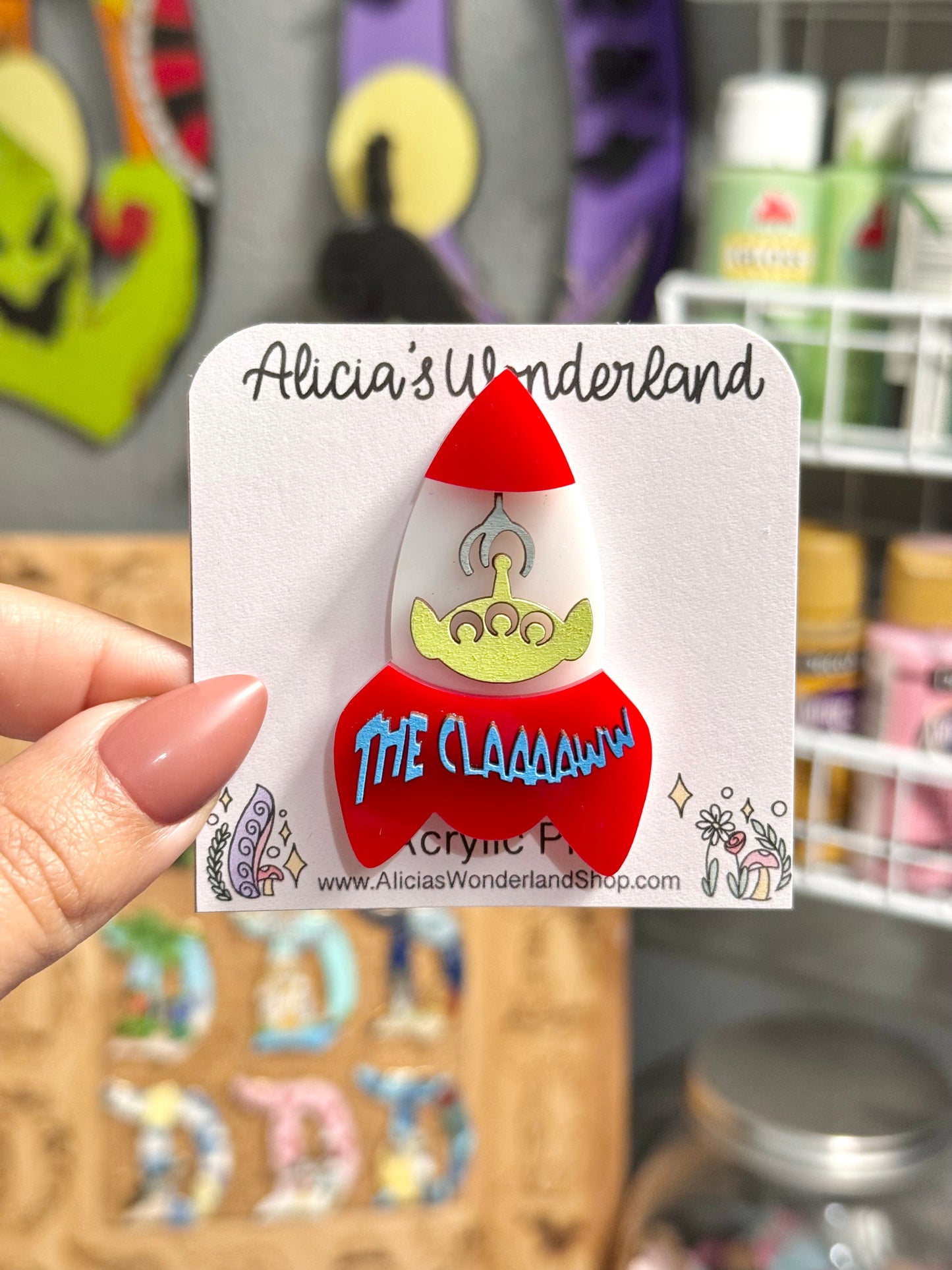 The Claw Acrylic Pin or Magnet