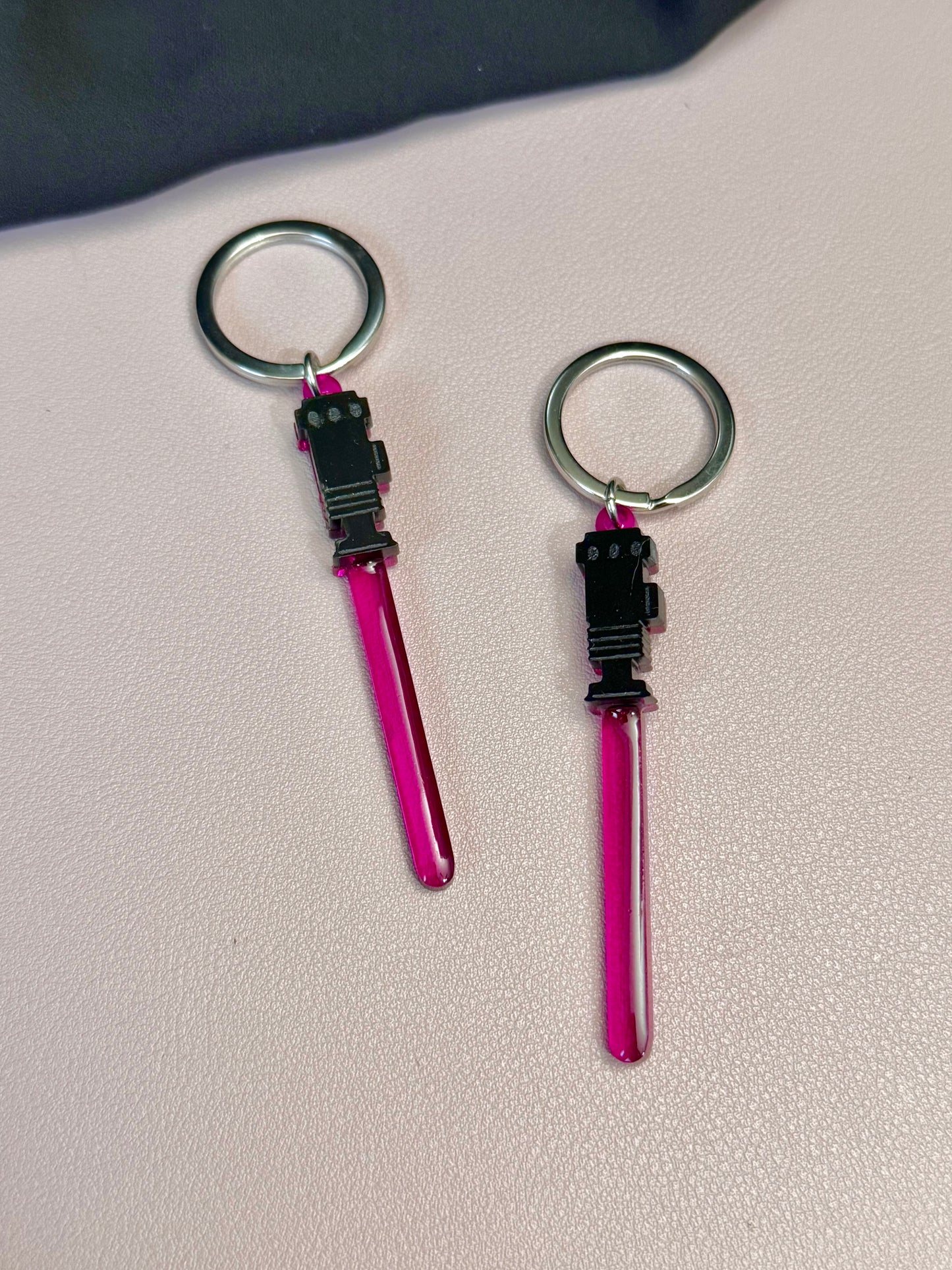 Magenta Lightsaber Keychain