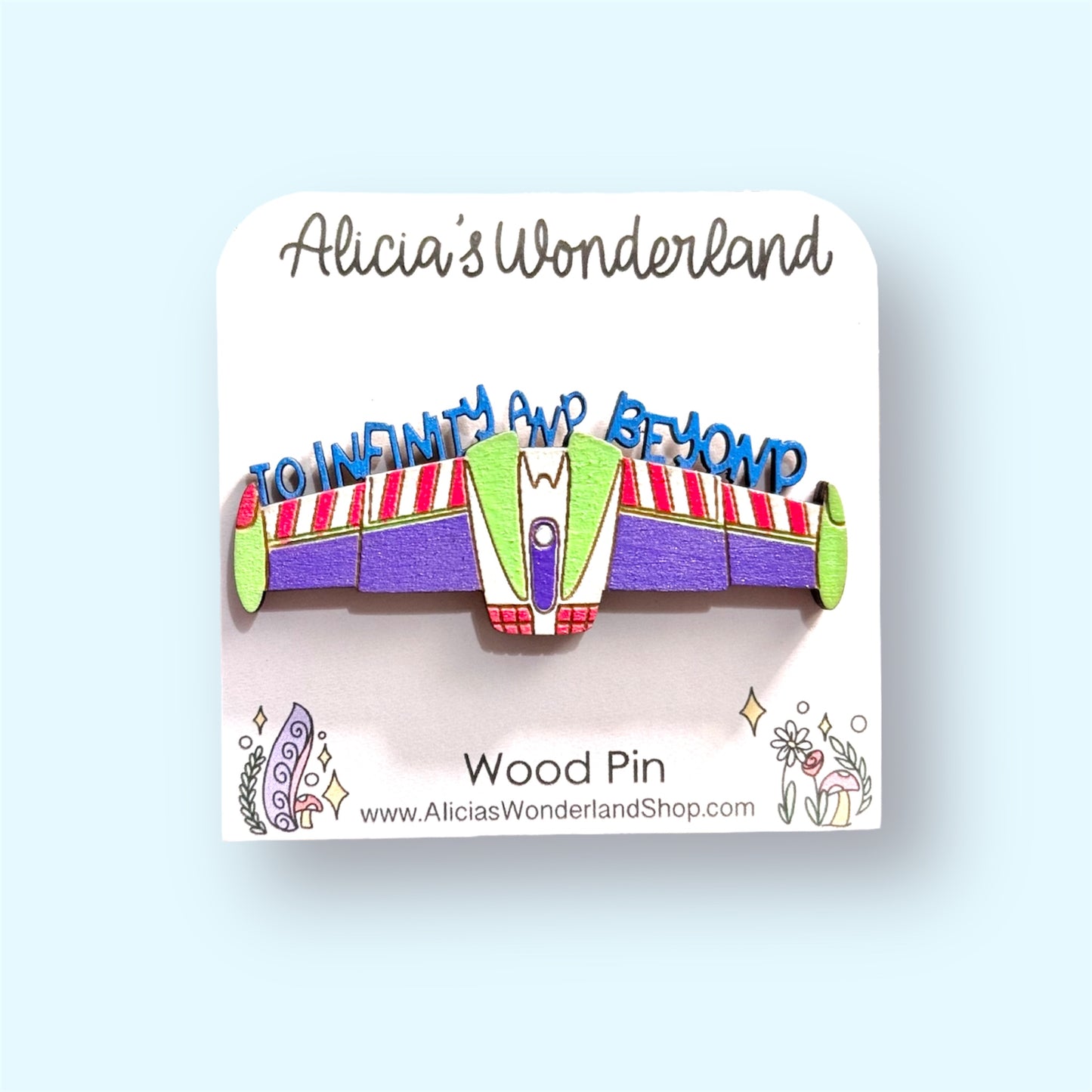 To Infinity Wood Pin or Magnet