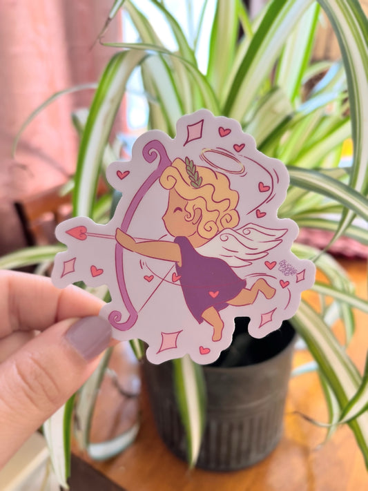 Aiming for You Cupid Vinyl Sticker