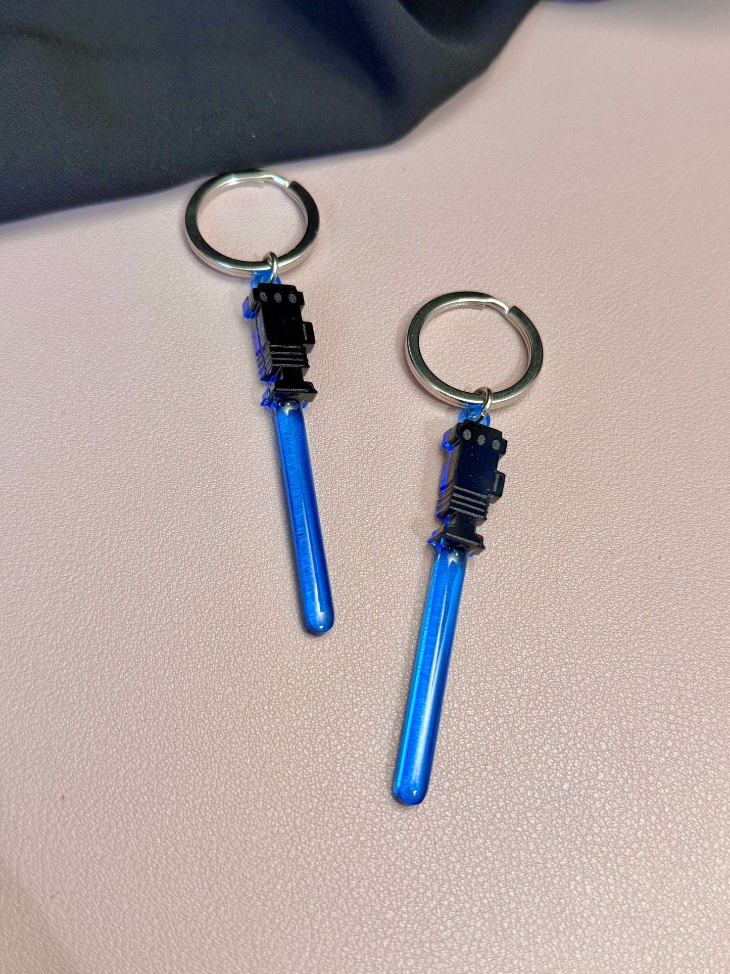 Blue Lightsaber Keychain