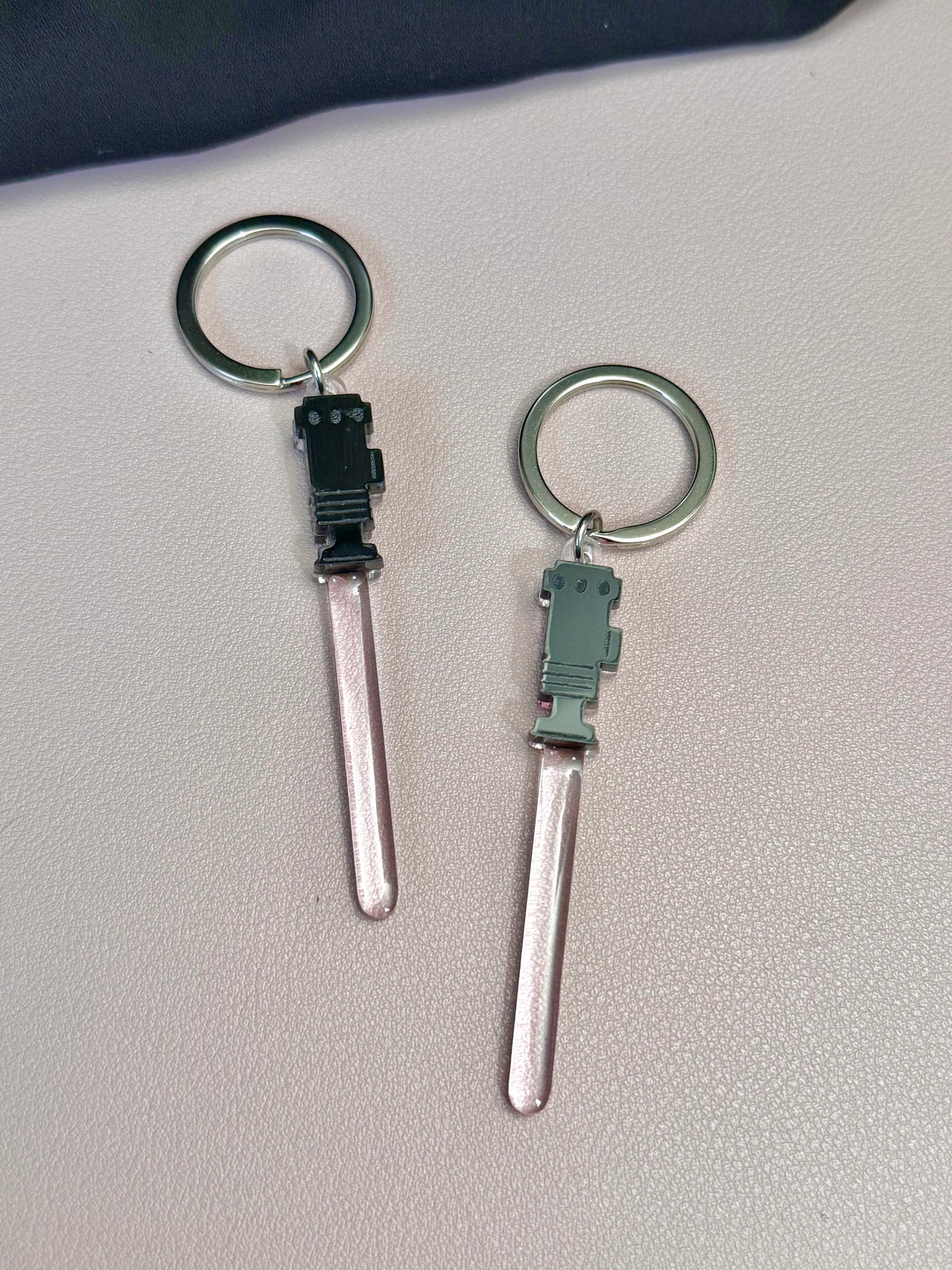 Pink Lightsaber Keychain