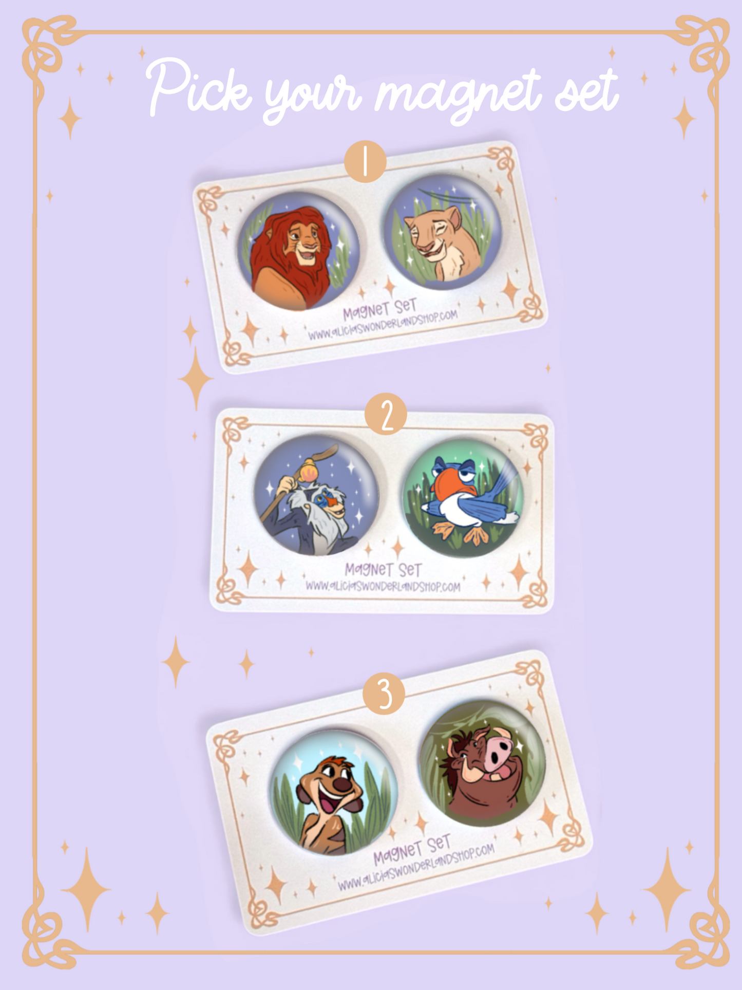 Button Set - Magnet or Pin