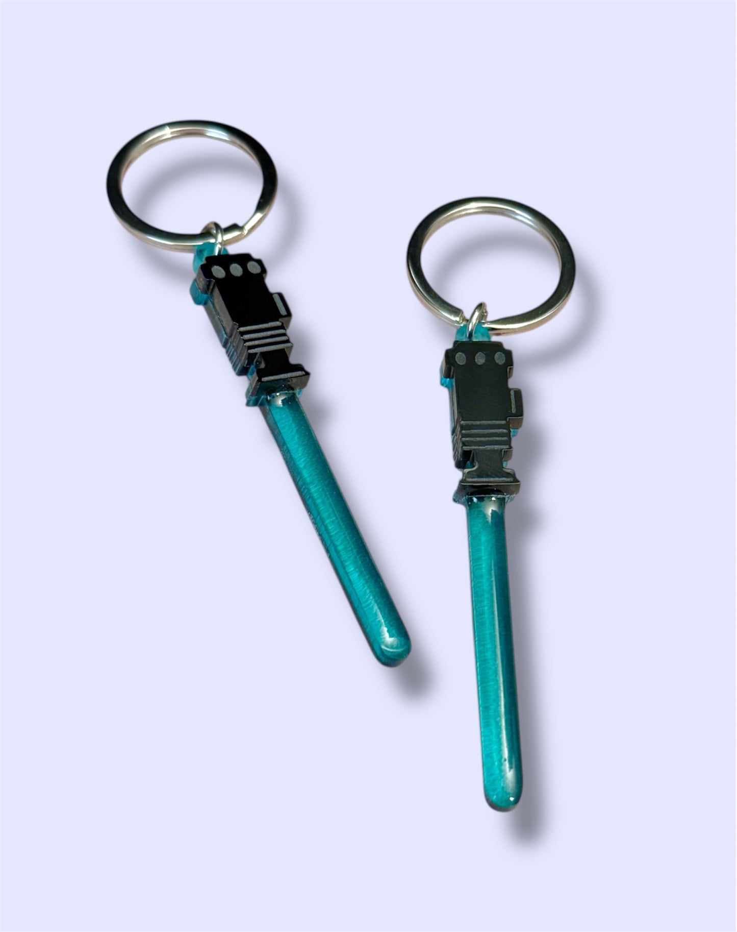 Teal Lightsaber Keychain