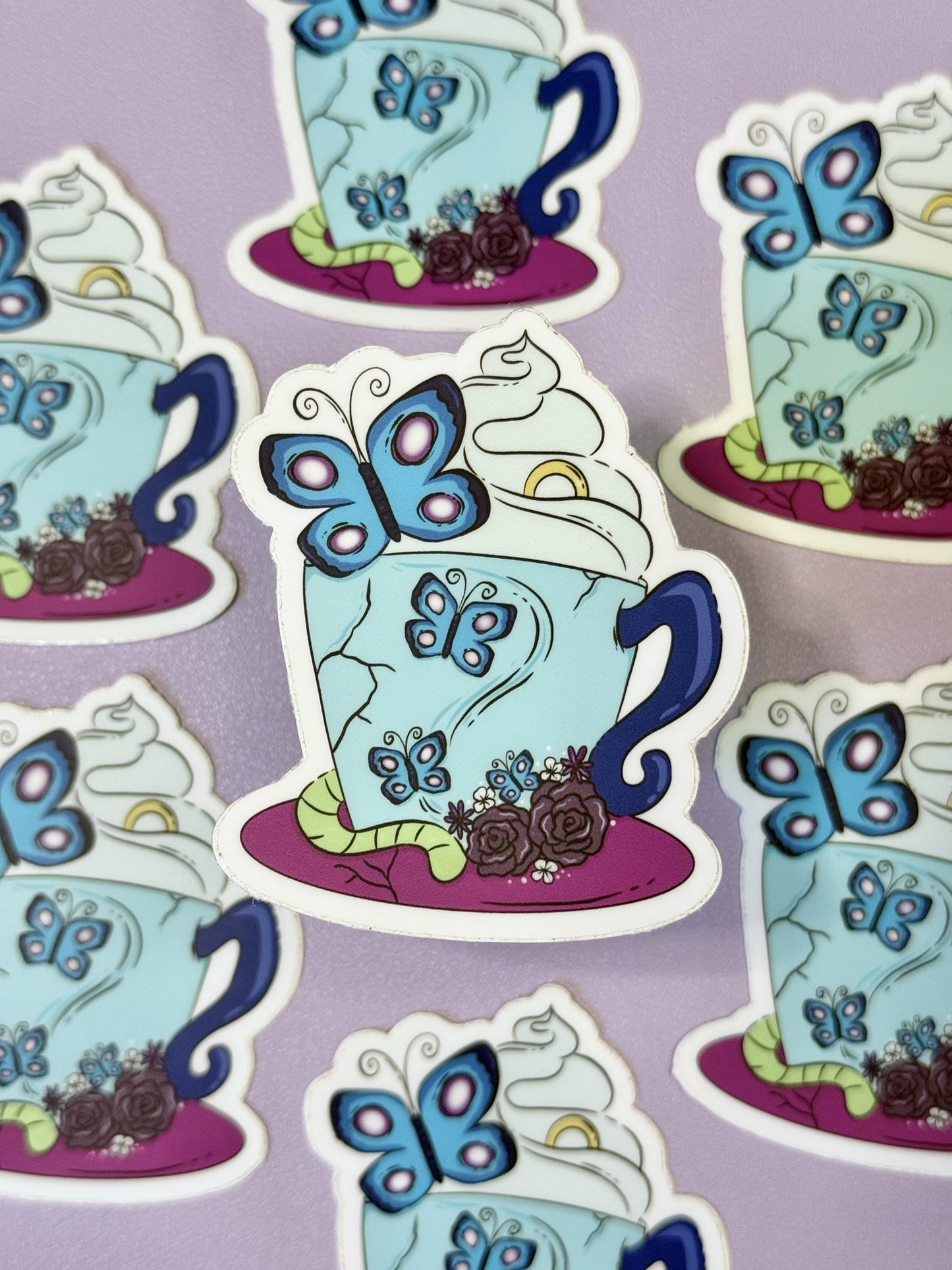 Butterflies & Bride Mug Sticker