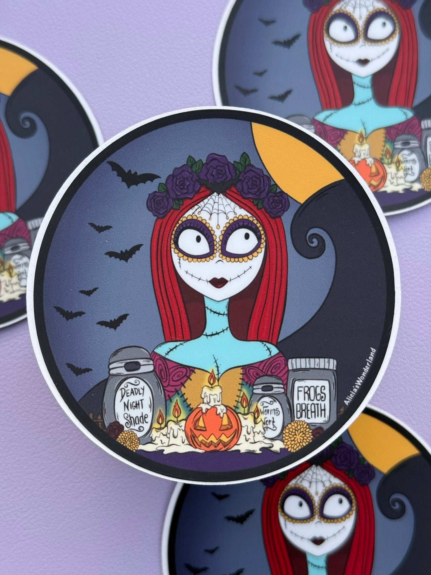 Sugar Skull Rag Doll Sticker