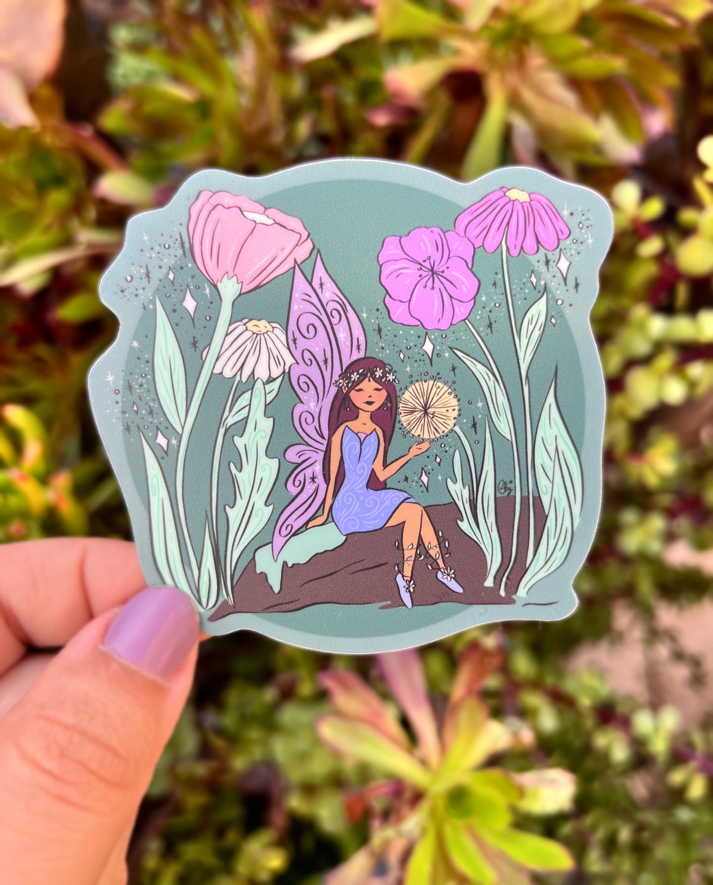 Enchanted Garden Fairy Vinyl Sticker