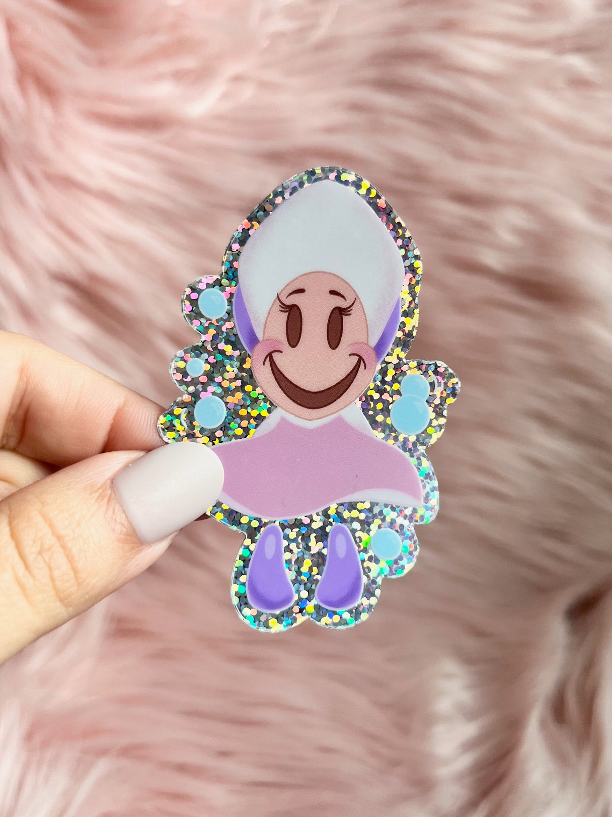Glitter Curious Oyster Vinyl Sticker