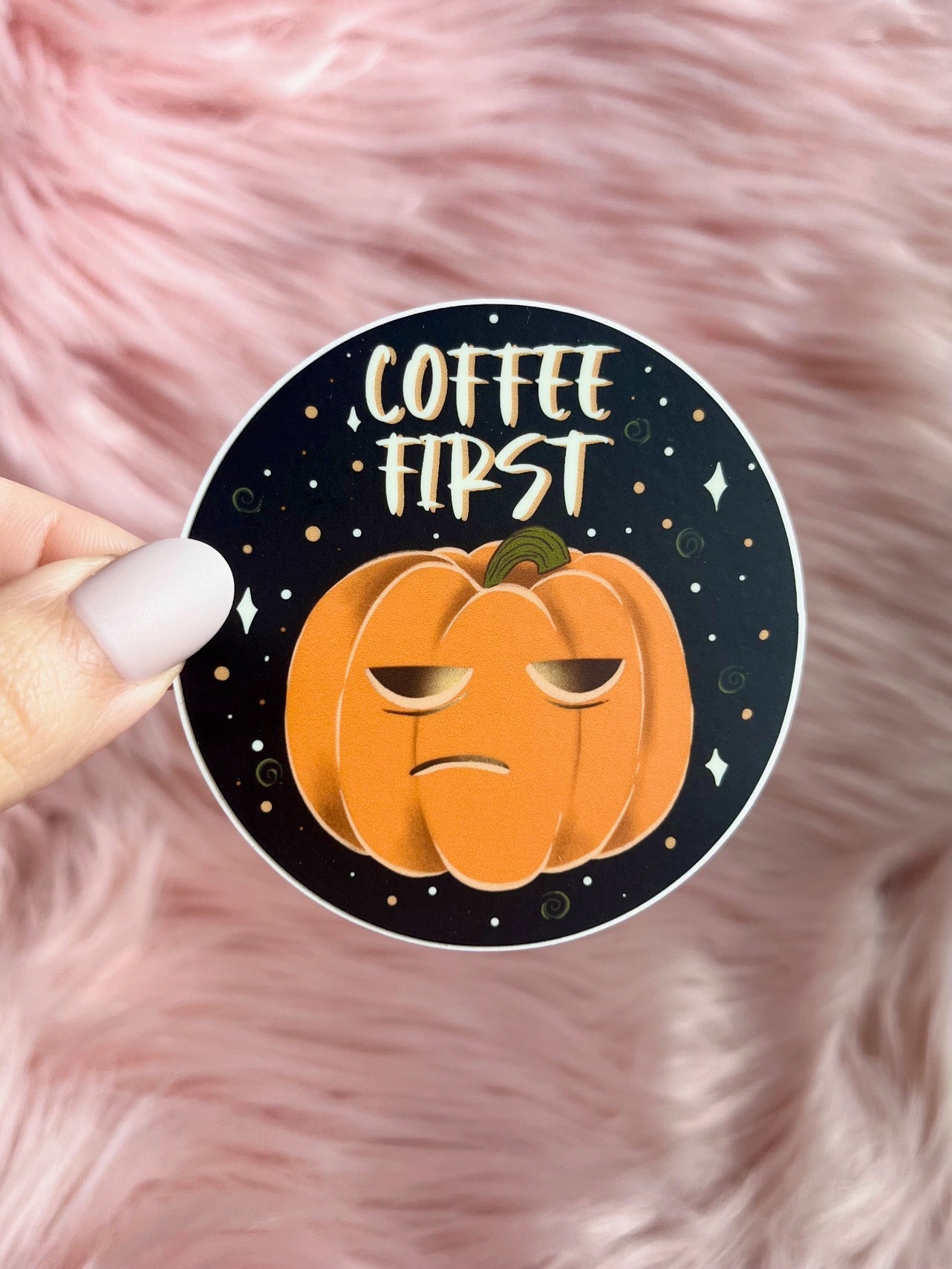 Coffee First Vinyl Sticker