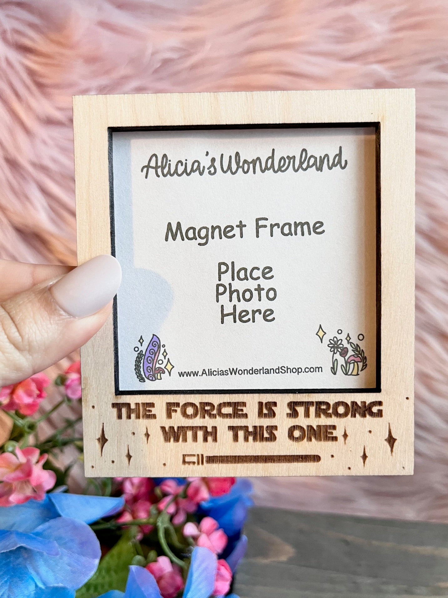 The Force Magnet Wood Frame