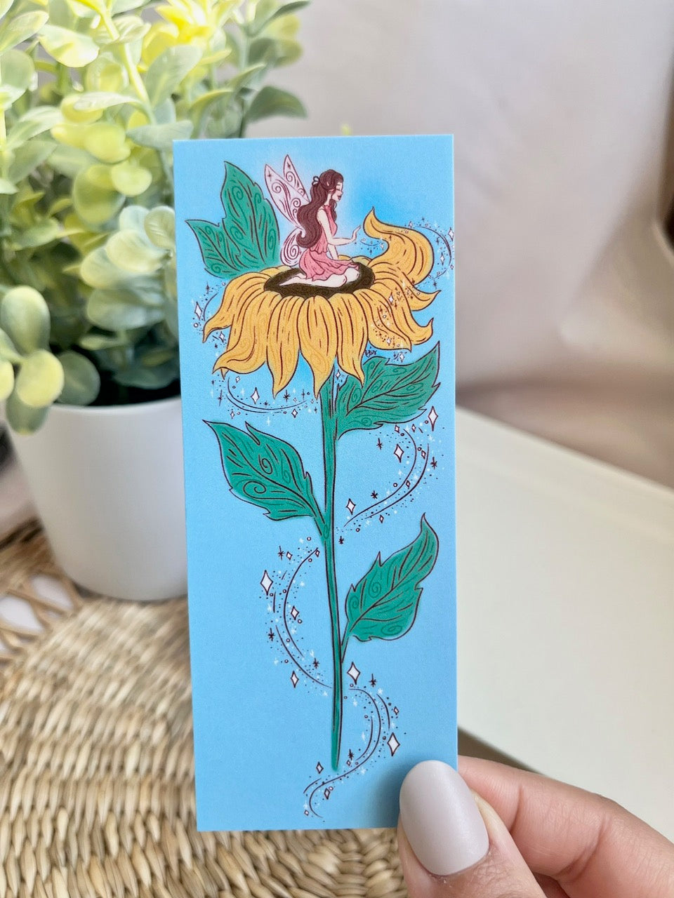 Sunshine & Sunflower Fairy Bookmark