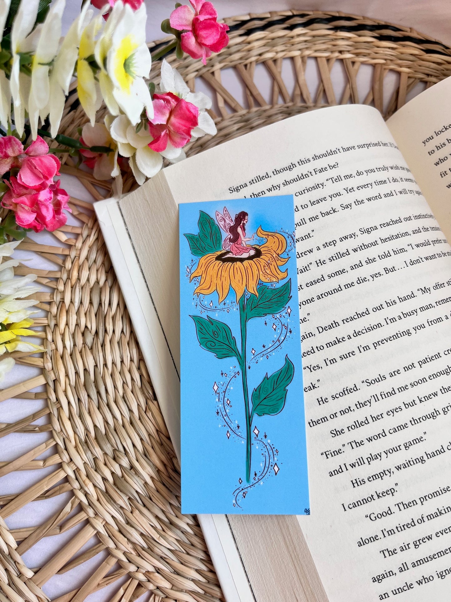 Sunshine & Sunflower Fairy Bookmark