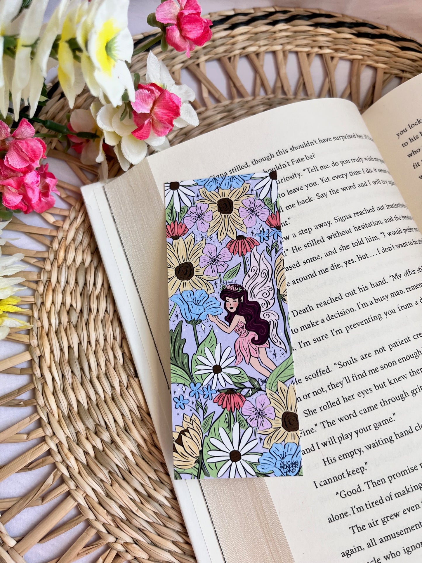 Flower Realm Fairy Bookmark