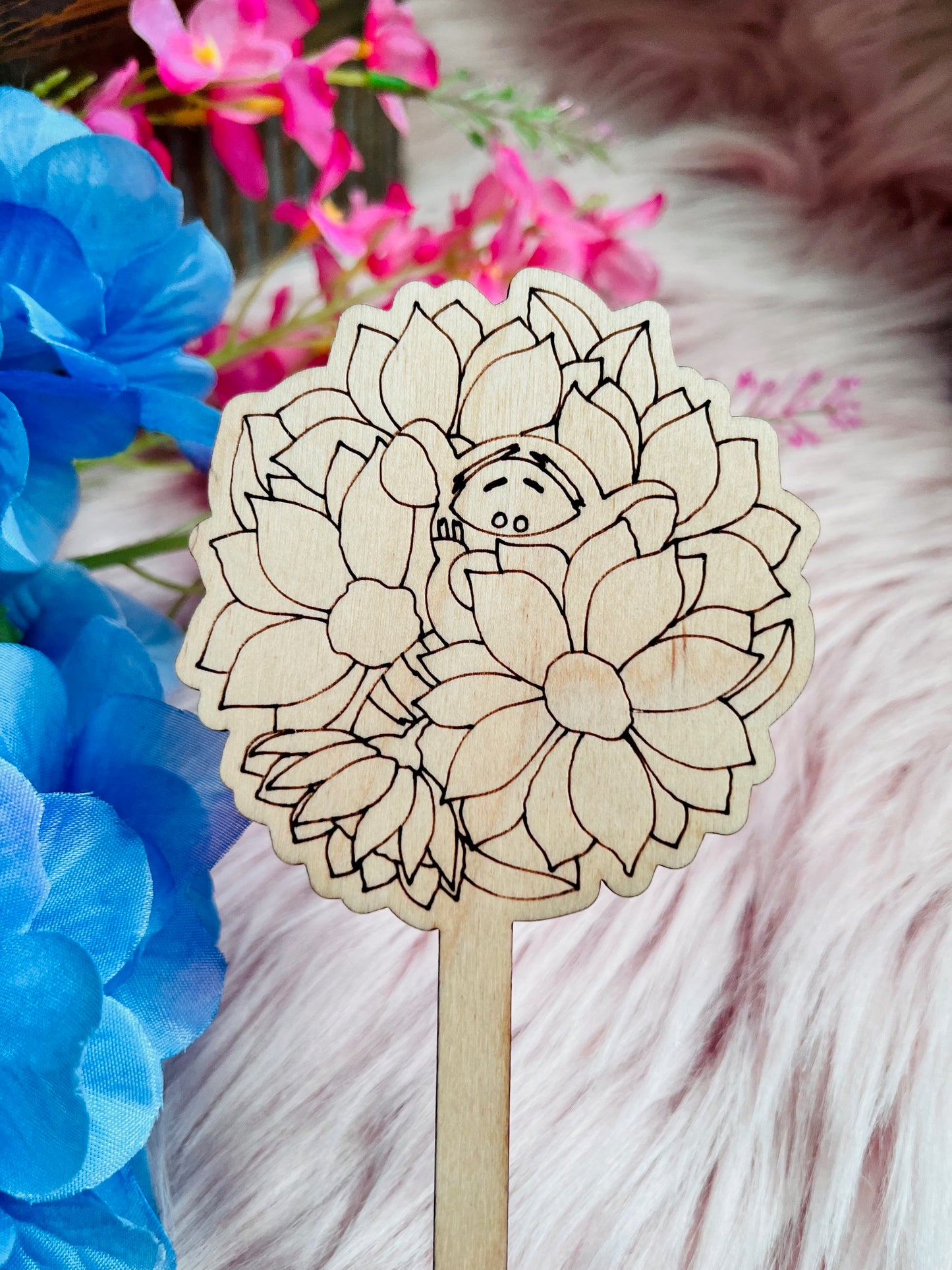 Set of 3 Wood Plant Stake