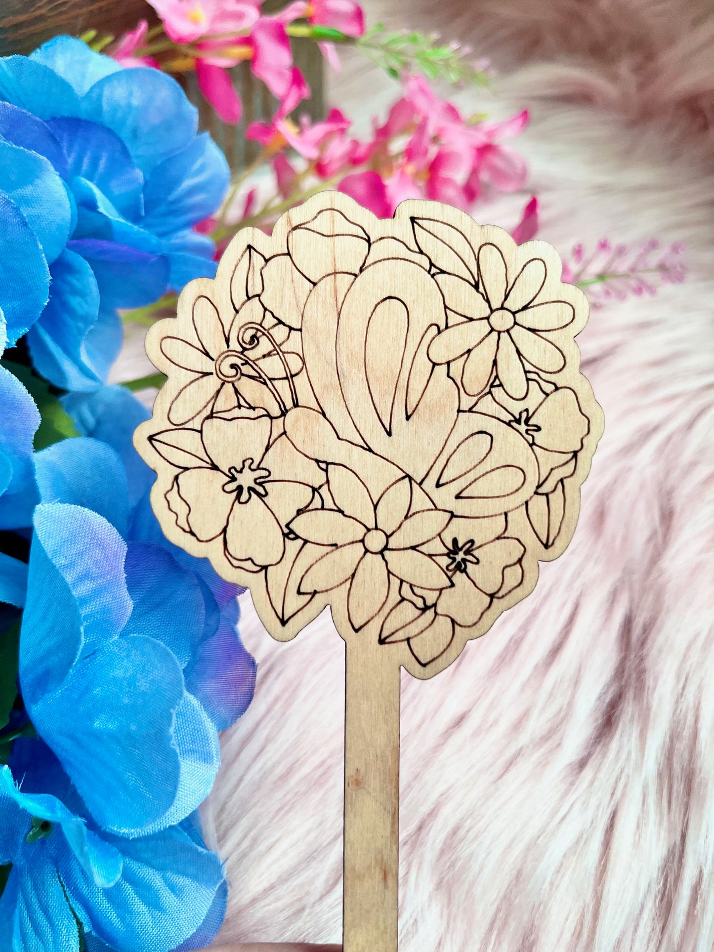 Set of 3 Wood Plant Stake