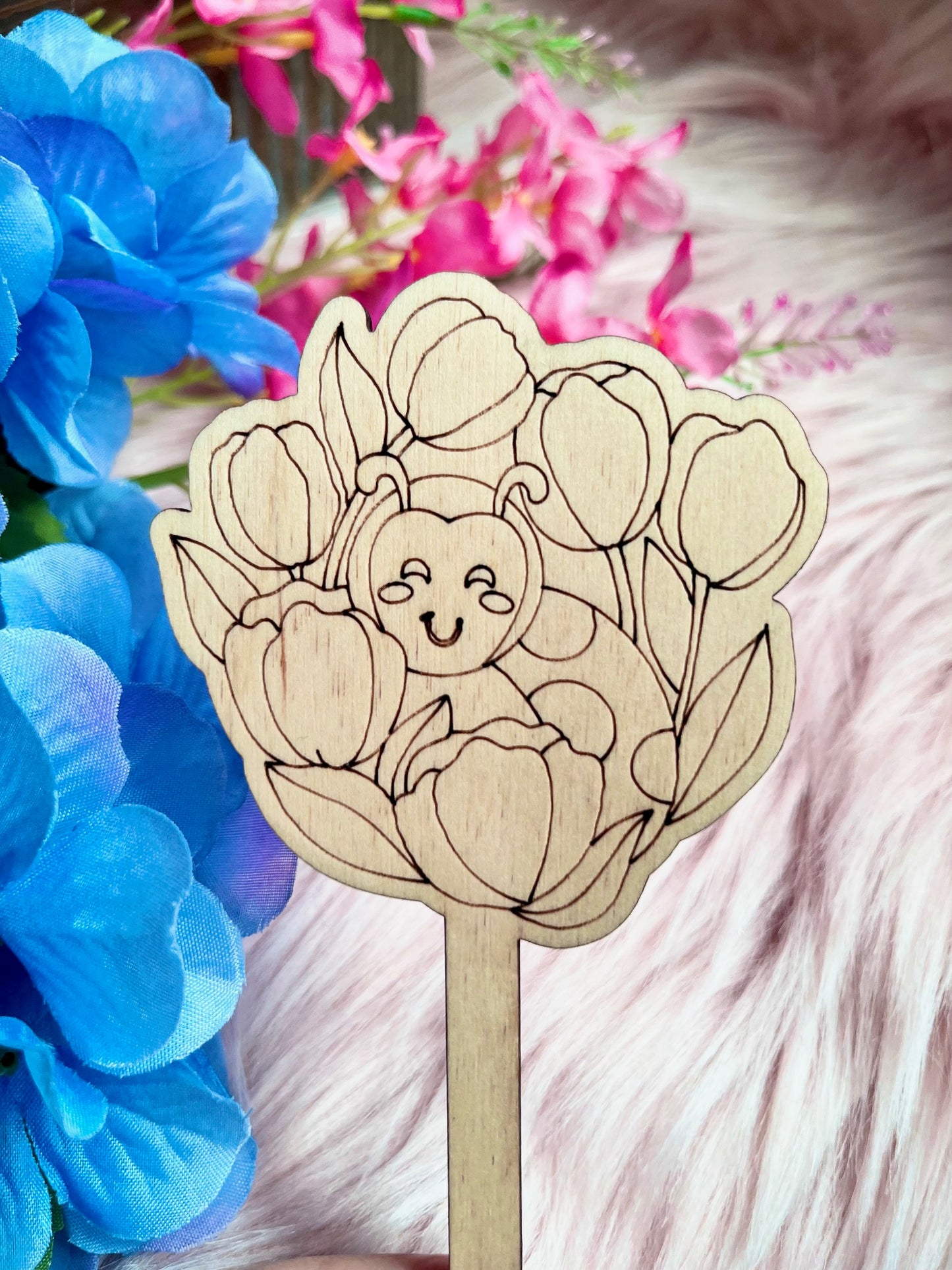 Set of 3 Wood Plant Stake