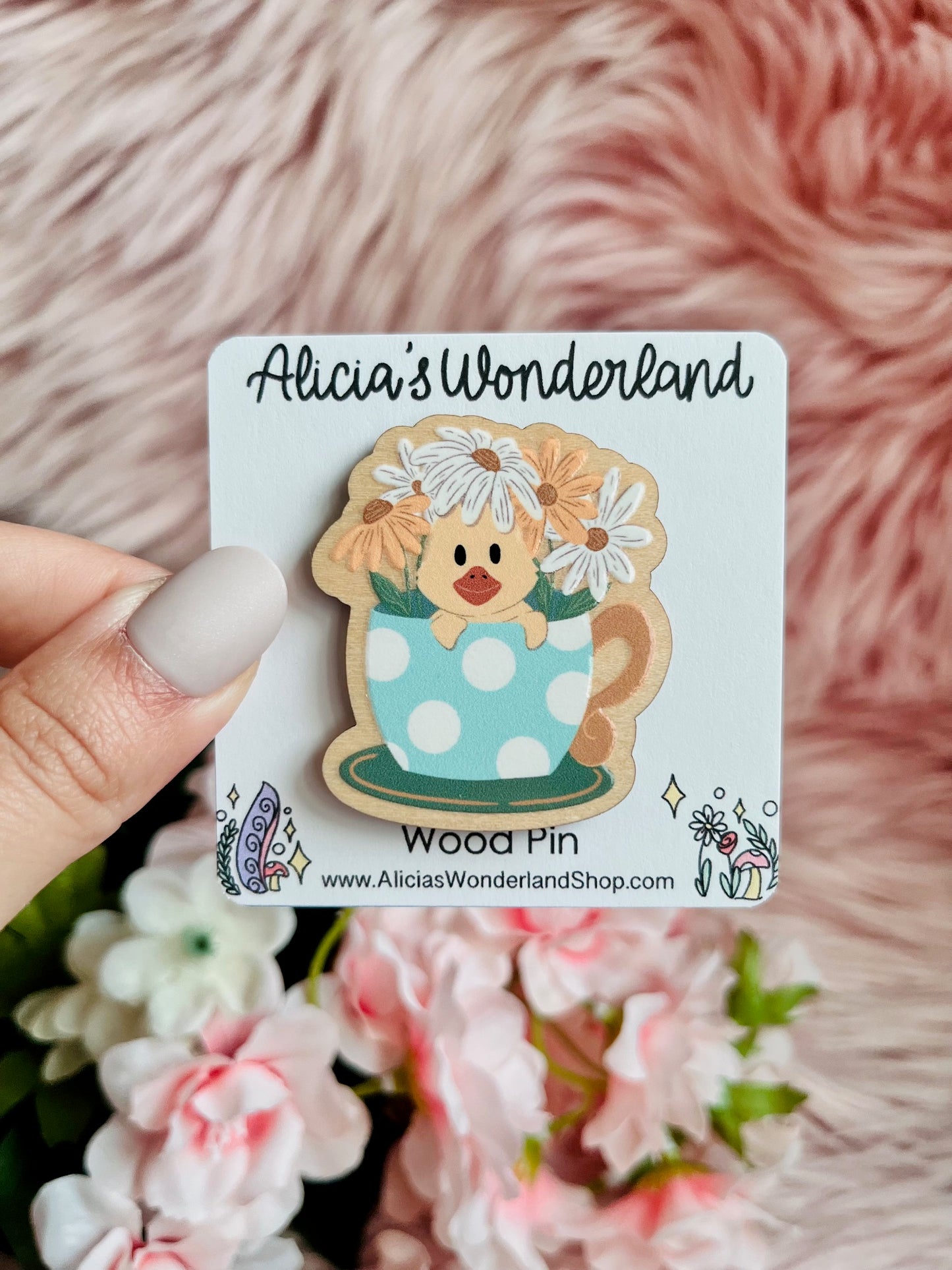 Duckling Wood Pin