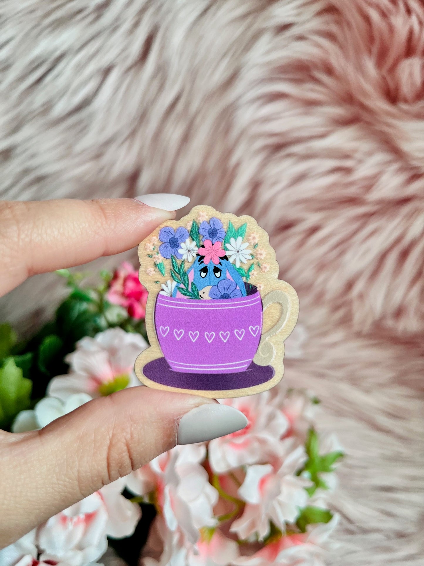 Spring Buddy Wood Pin