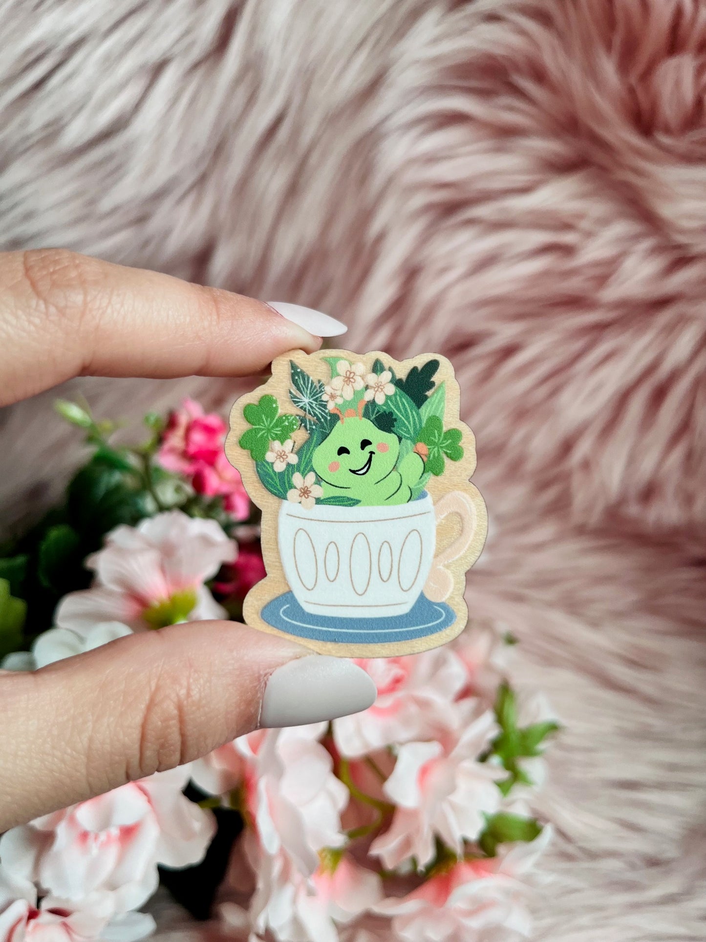 Hungry Caterpillar Wood Pin