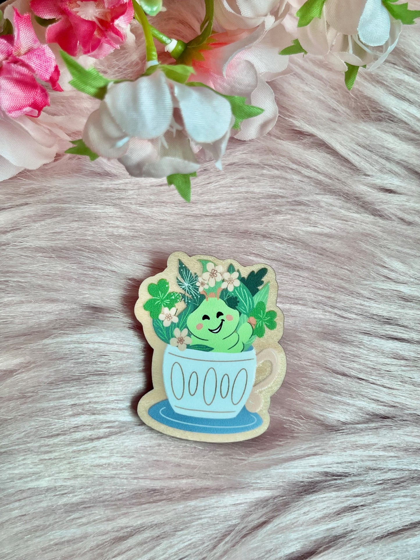 Hungry Caterpillar Wood Pin