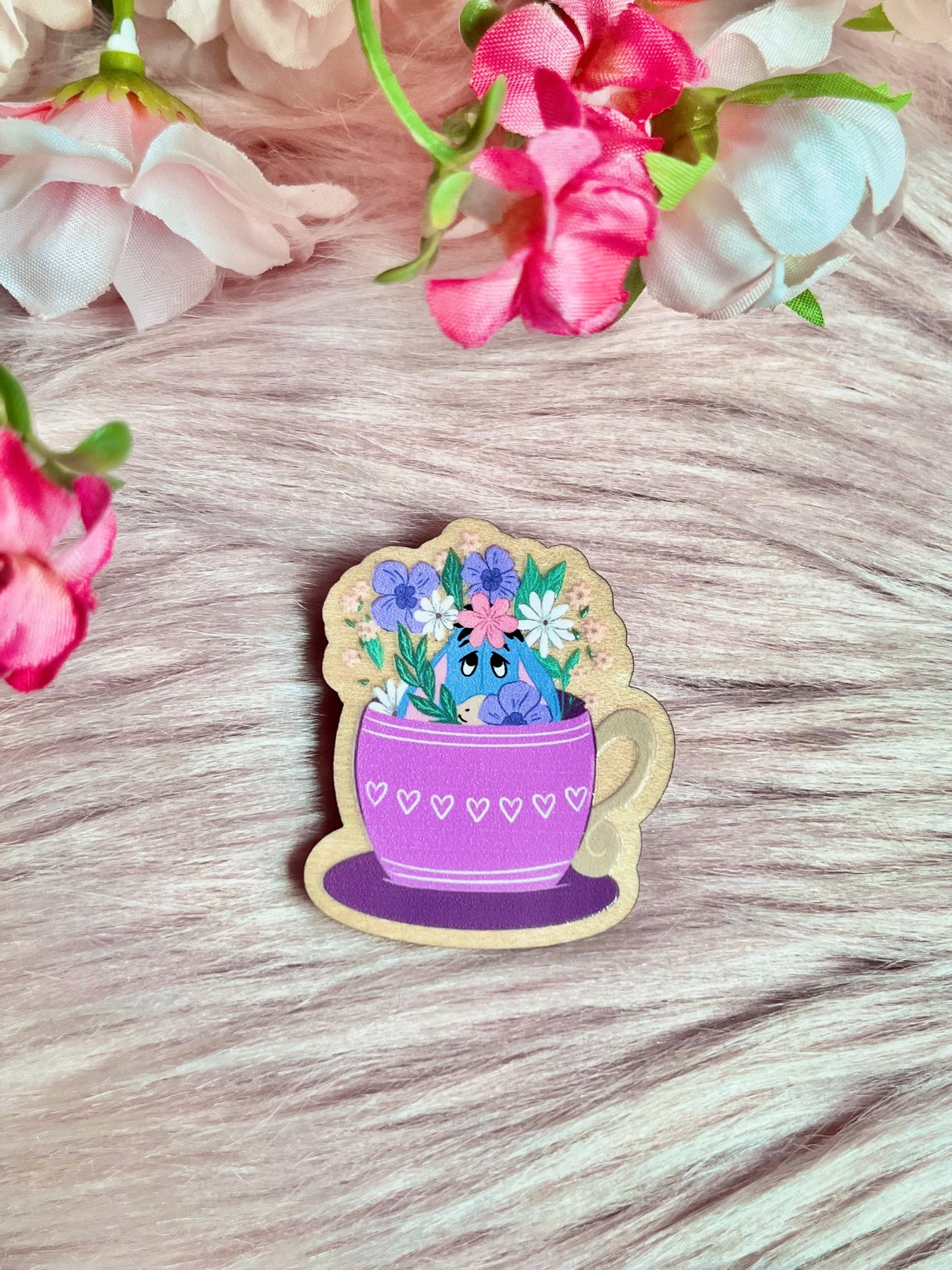 Spring Buddy Wood Pin