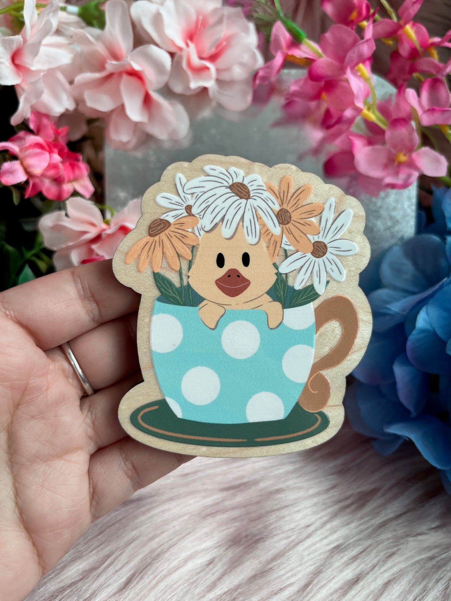 Duckling Wood Magnet