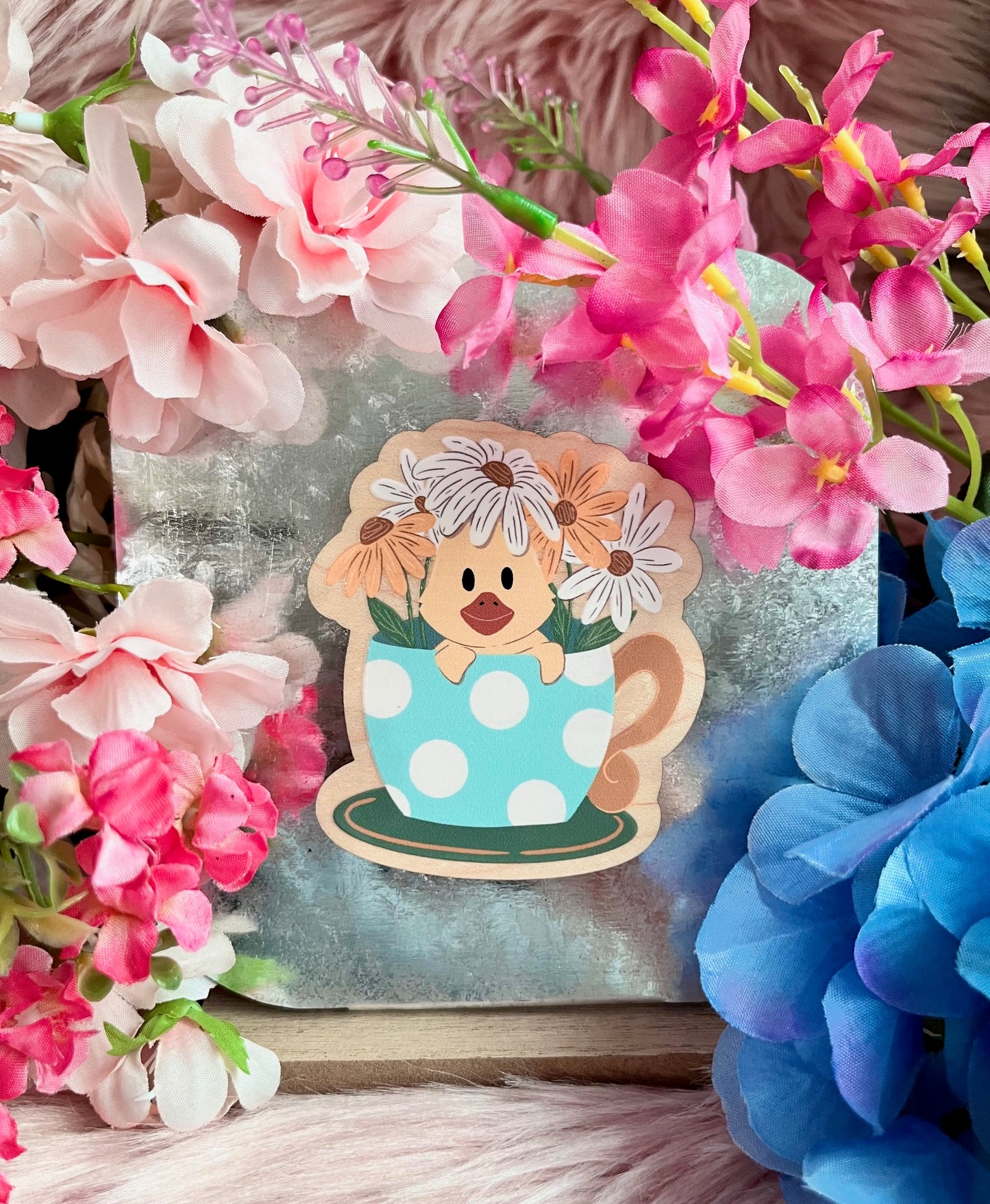 Duckling Wood Magnet