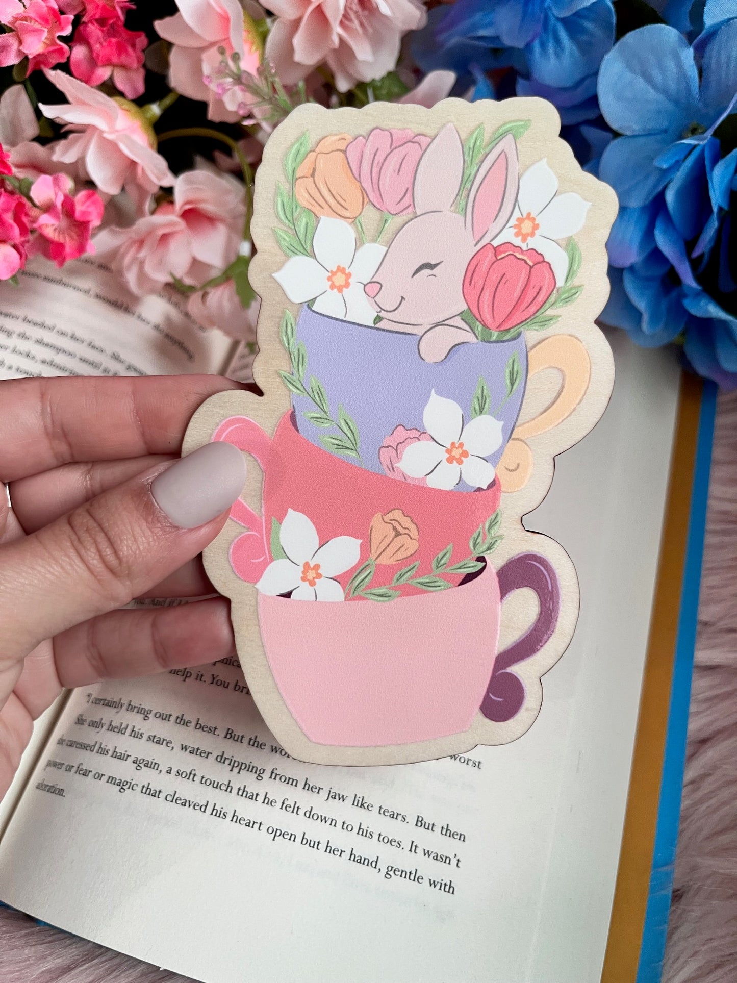 Hoppy Spring Wood Bookmark