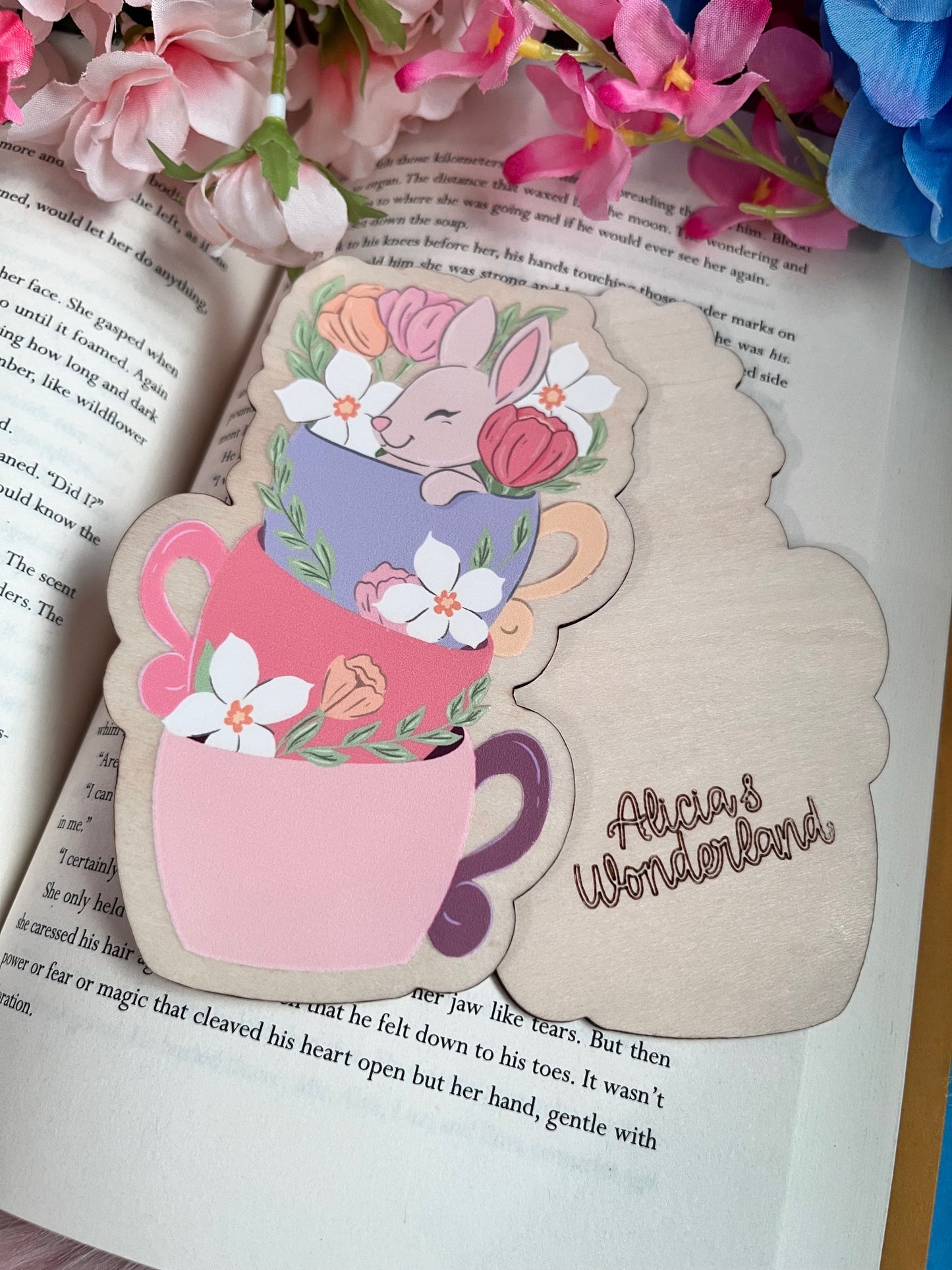 Hoppy Spring Wood Bookmark