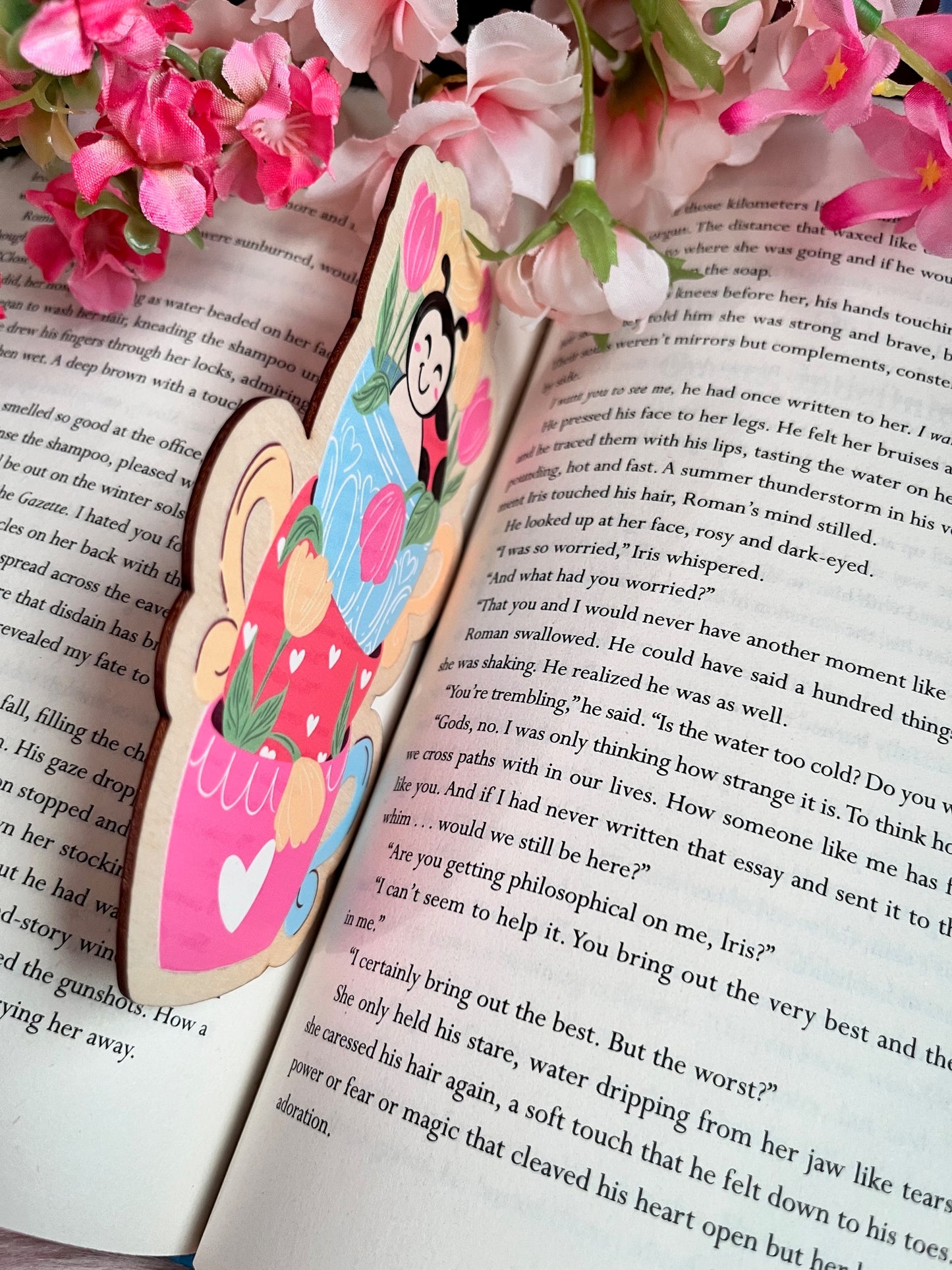 Lady Bug Wood Bookmark