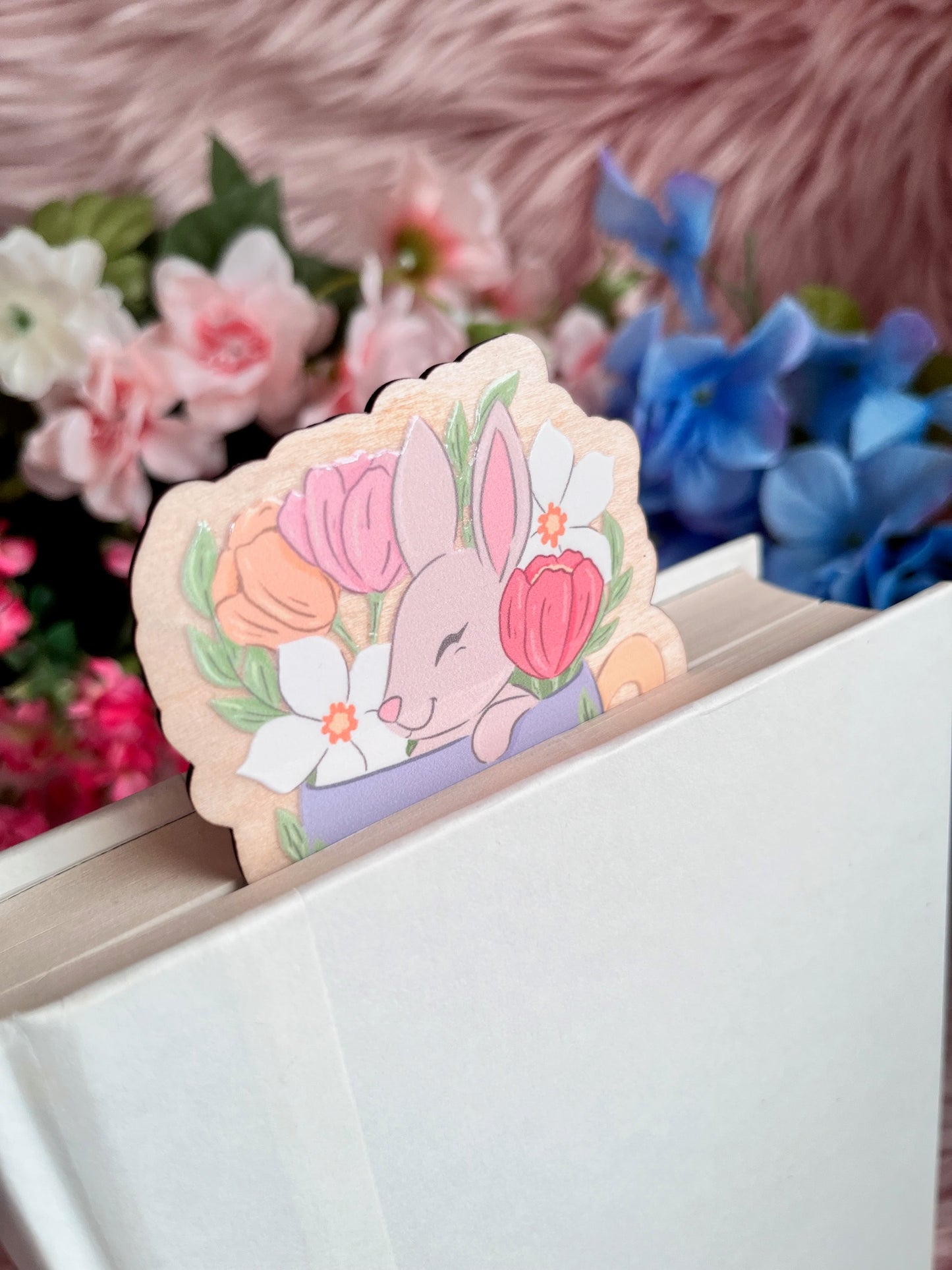 Hoppy Spring Wood Bookmark