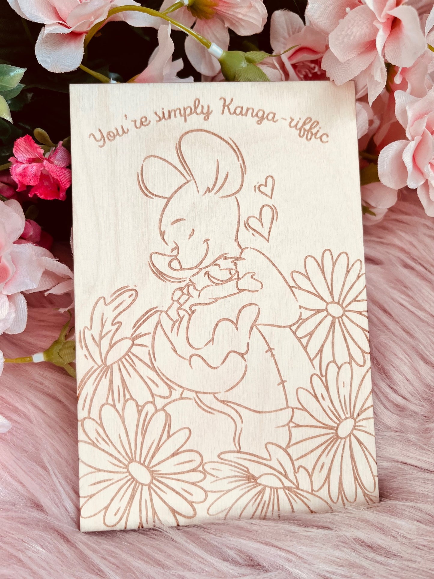 Kanga-riffic Mom Wood Greeting Card