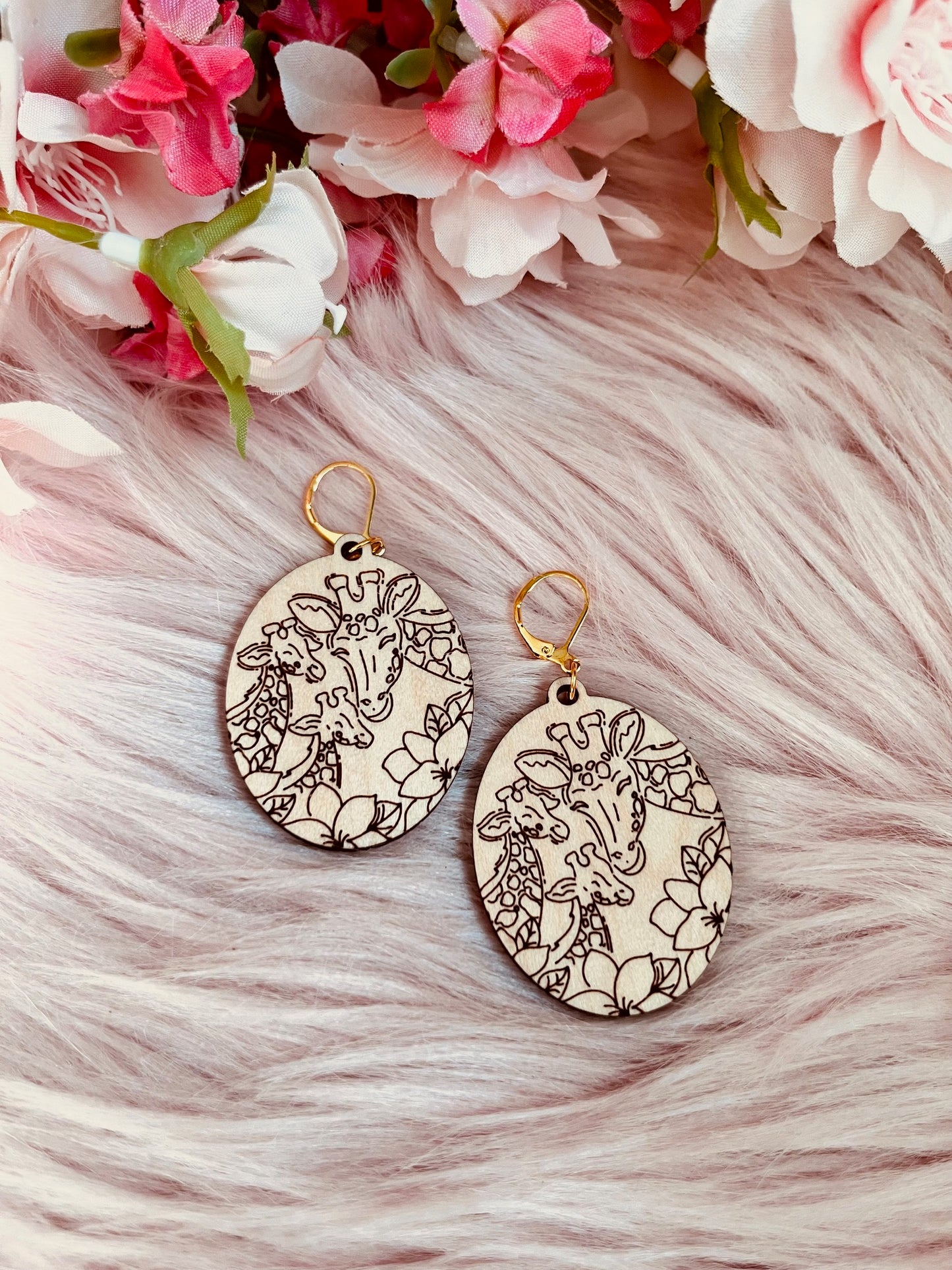 Giraffe Mama Earrings