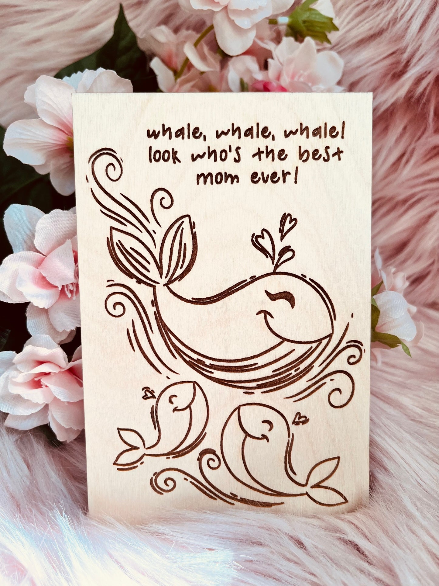 Best Mom Ever Wood Greeting Card