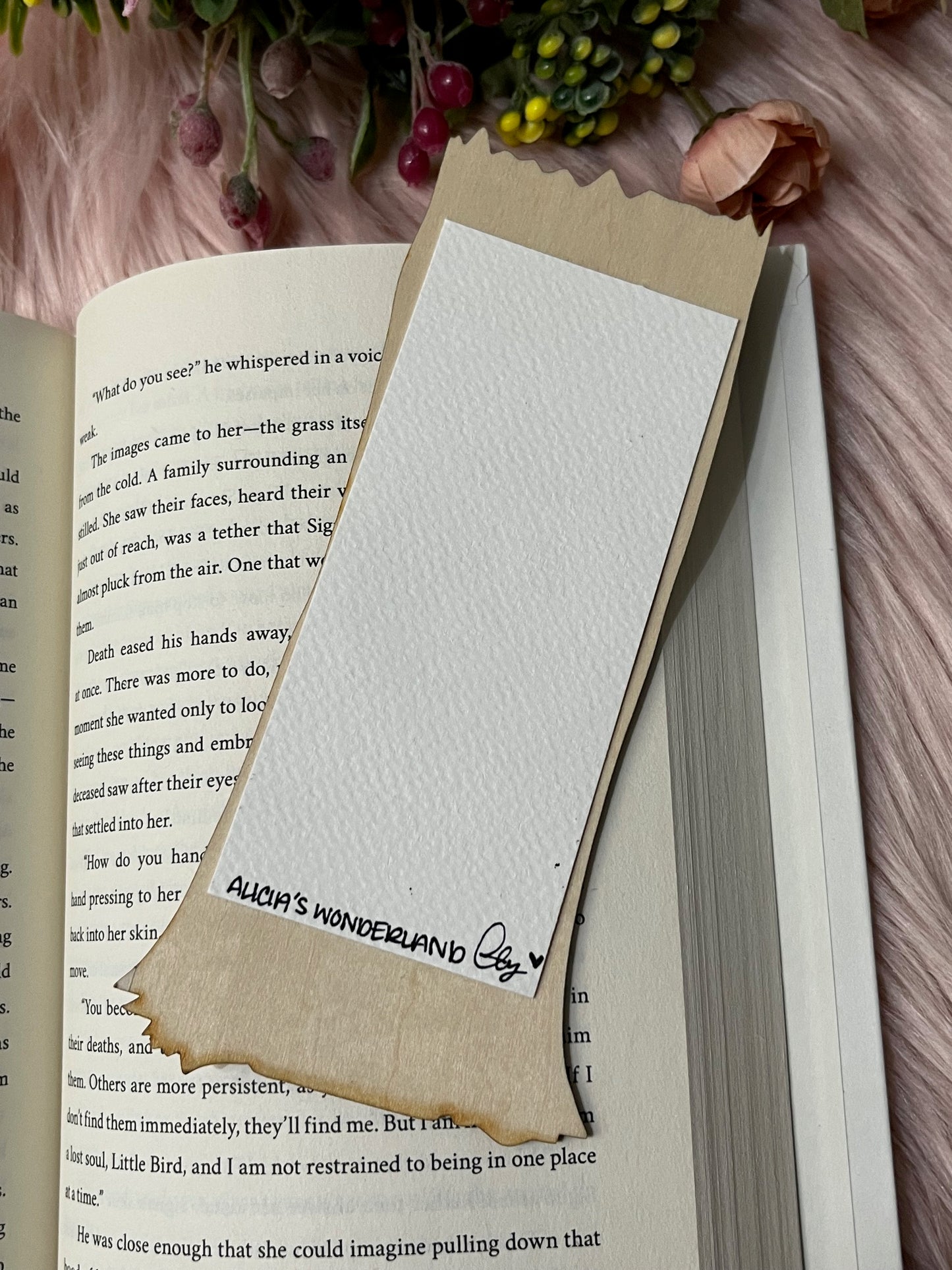 Xmas Tree Wood Bookmark