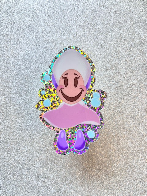 Glitter Curious Oyster Vinyl Sticker