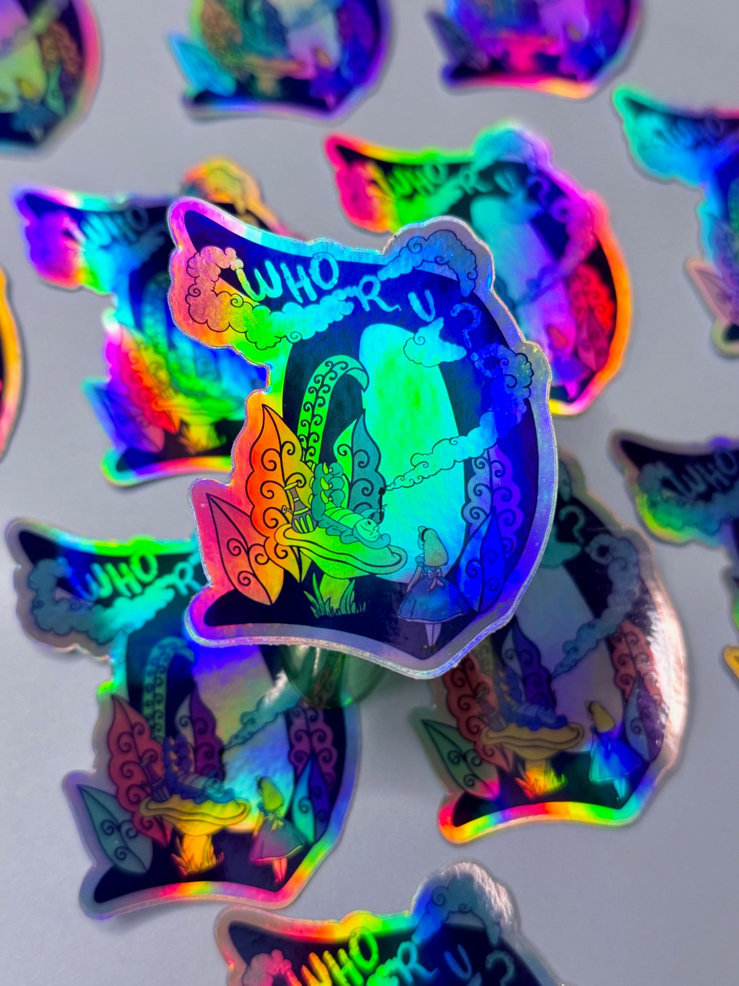 Who R U? Holographic Vinyl Sticker