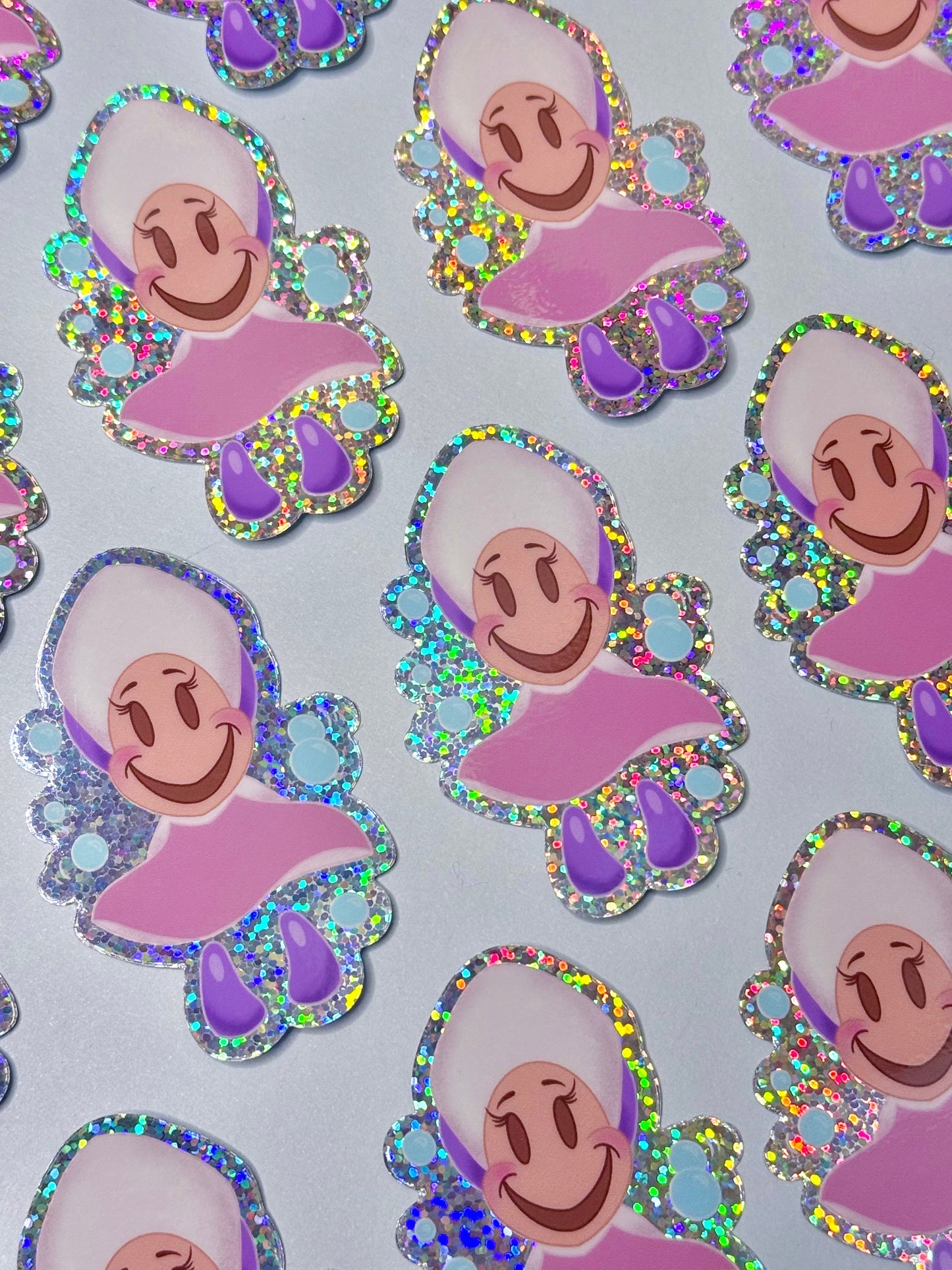 Glitter Curious Oyster Vinyl Sticker
