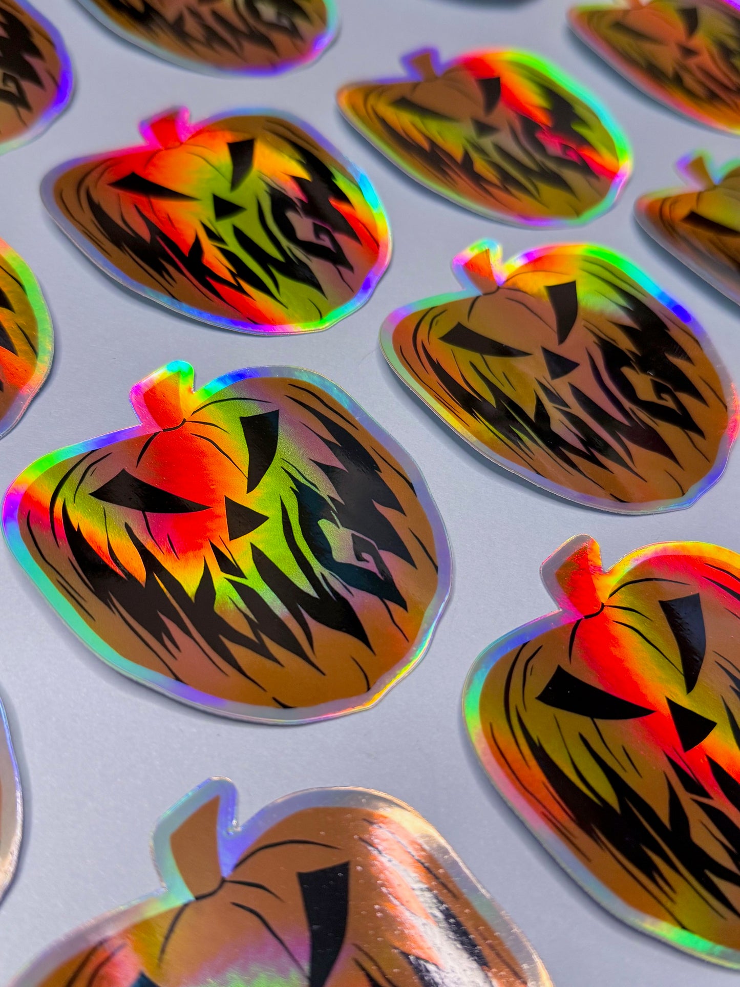 Pumpkin King Holographic Vinyl Sticker