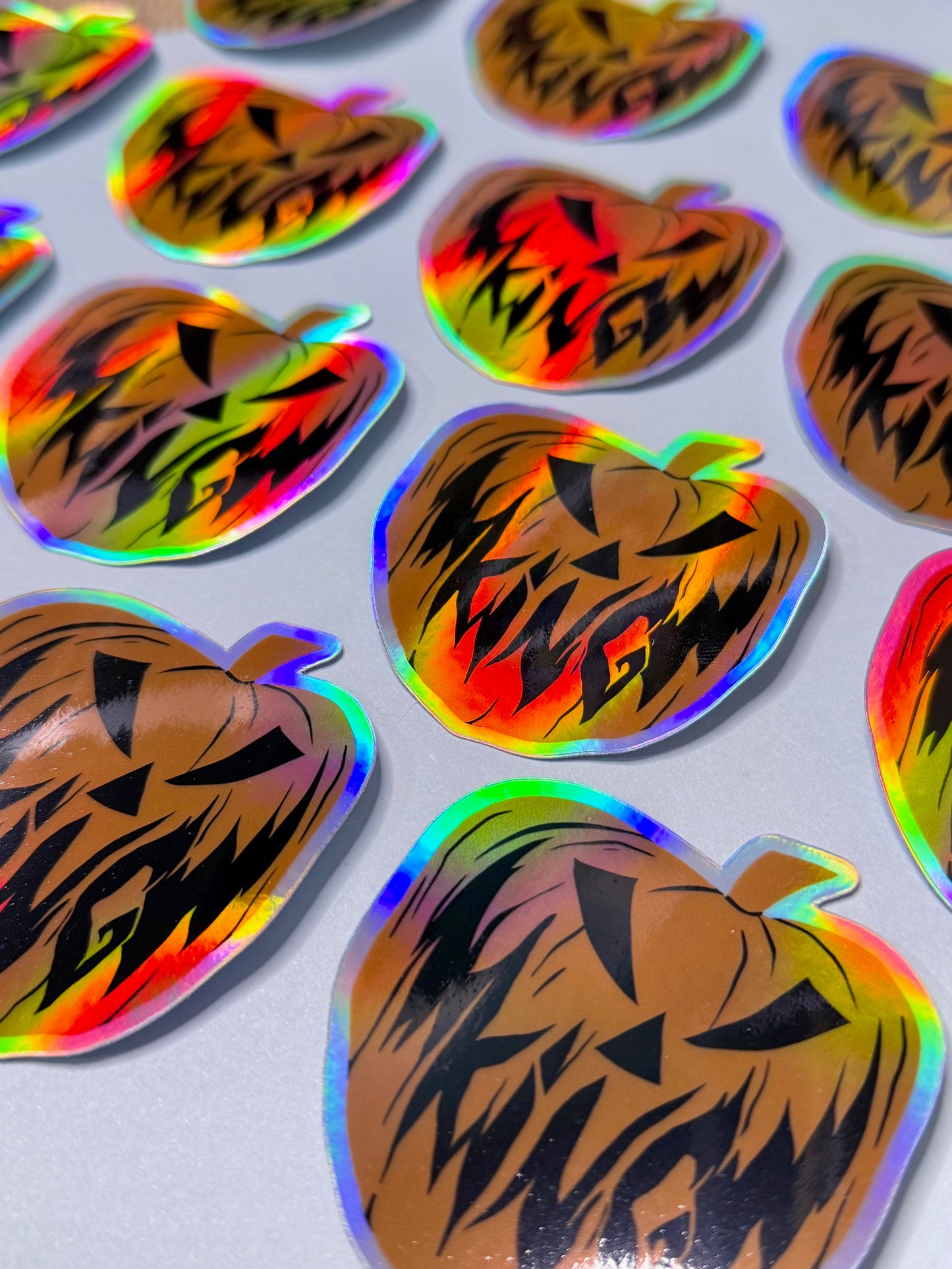 Pumpkin King Holographic Vinyl Sticker