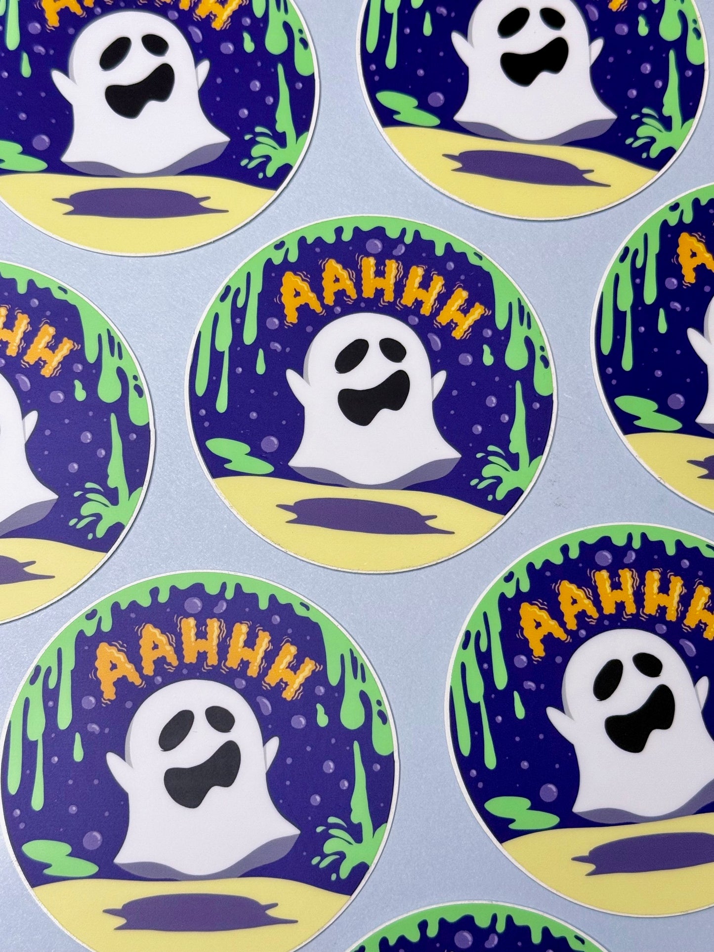 Scared Ghost Vinyl Sticker
